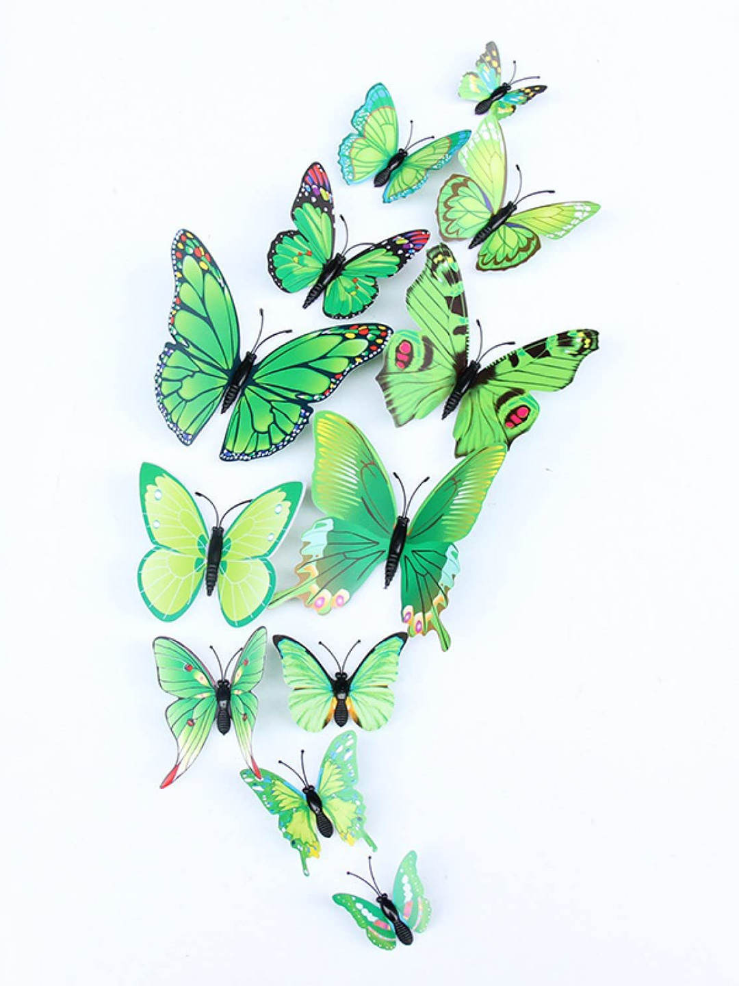 

Asian royal Green & Black 12 Pieces Butterfly Wall Stickers