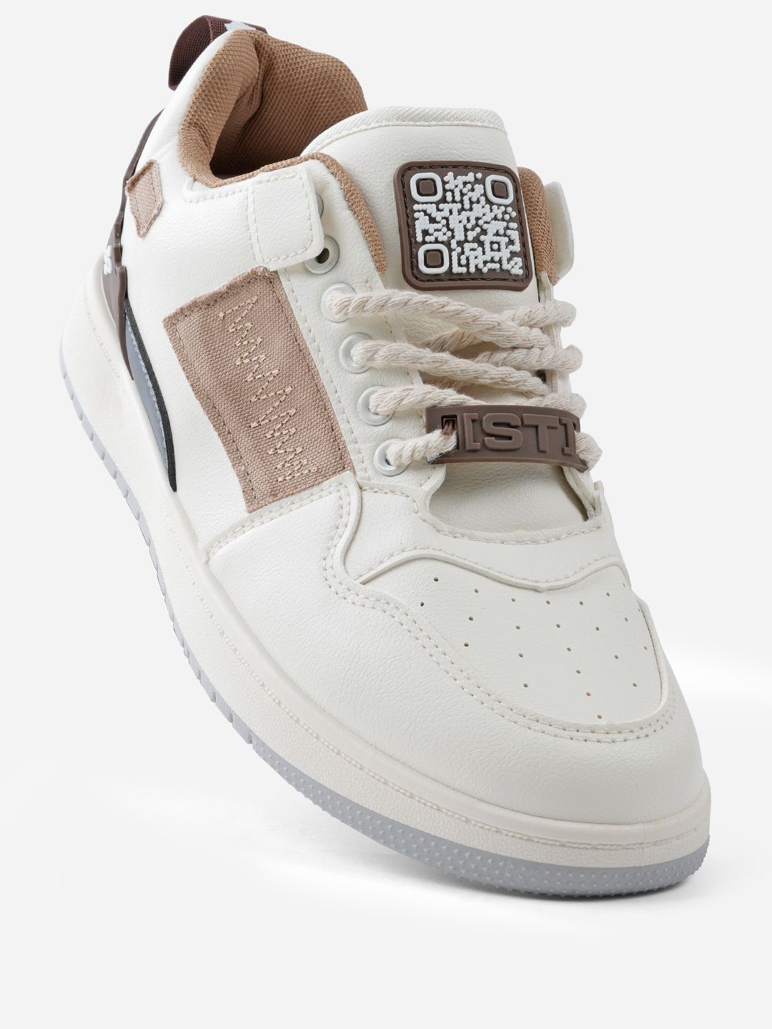 

Solethreads Men Colourblocked Lace-Up Sneakers, Beige