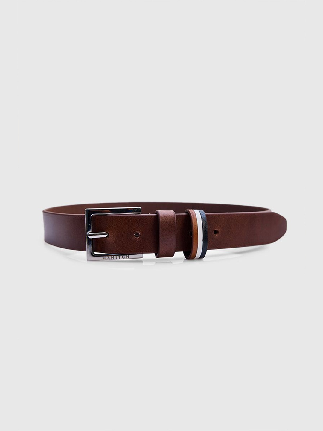 

Snitch Men Leather Slim Belt, Brown
