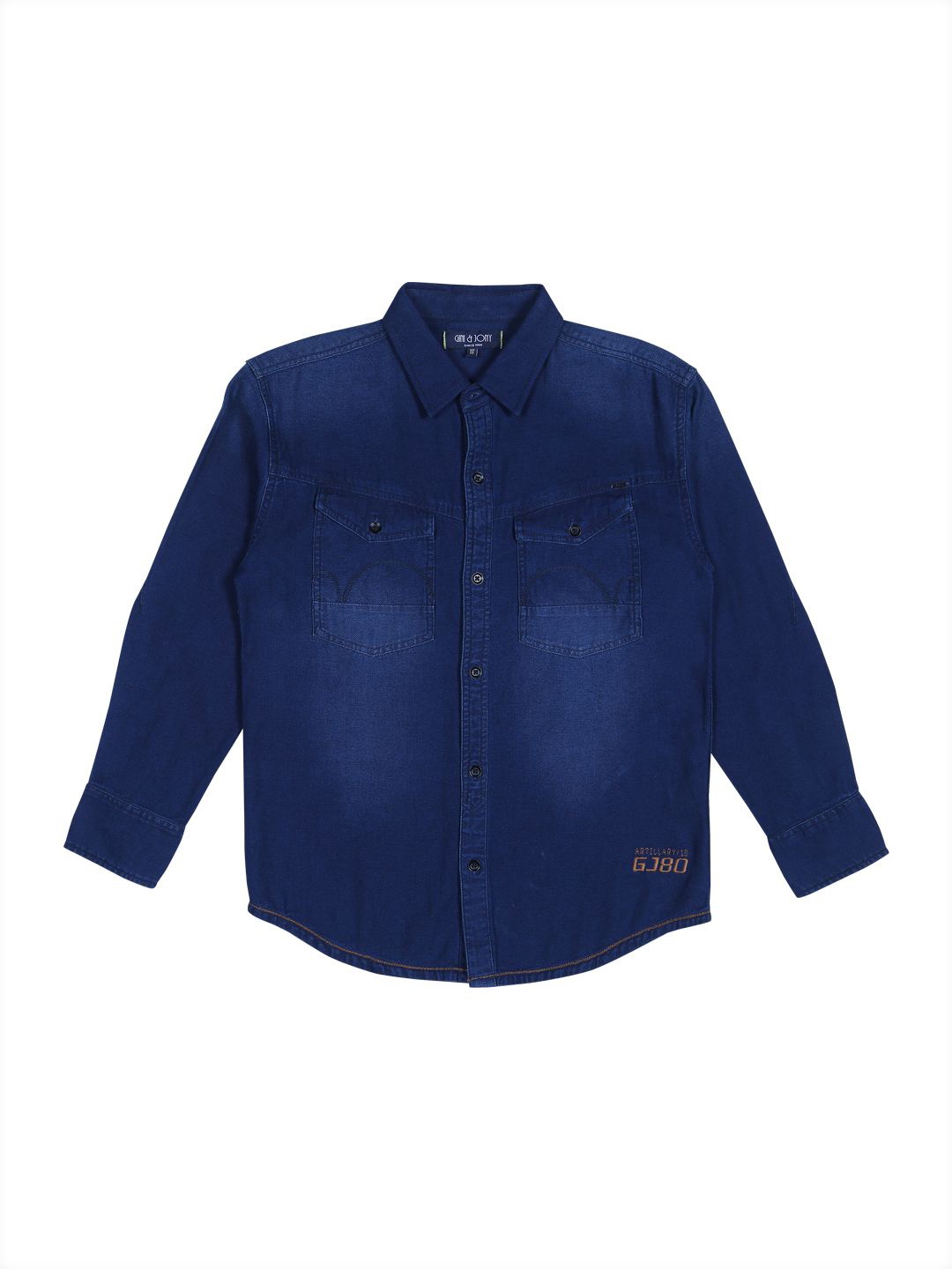 

Gini and Jony Boys Standard Opaque Printed Casual Shirt, Blue