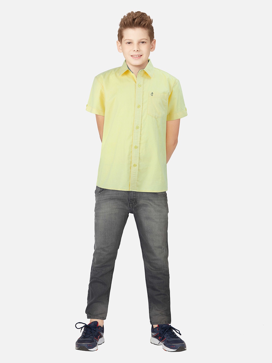 

Gini and Jony Boys Standard Opaque Casual Shirt, Yellow