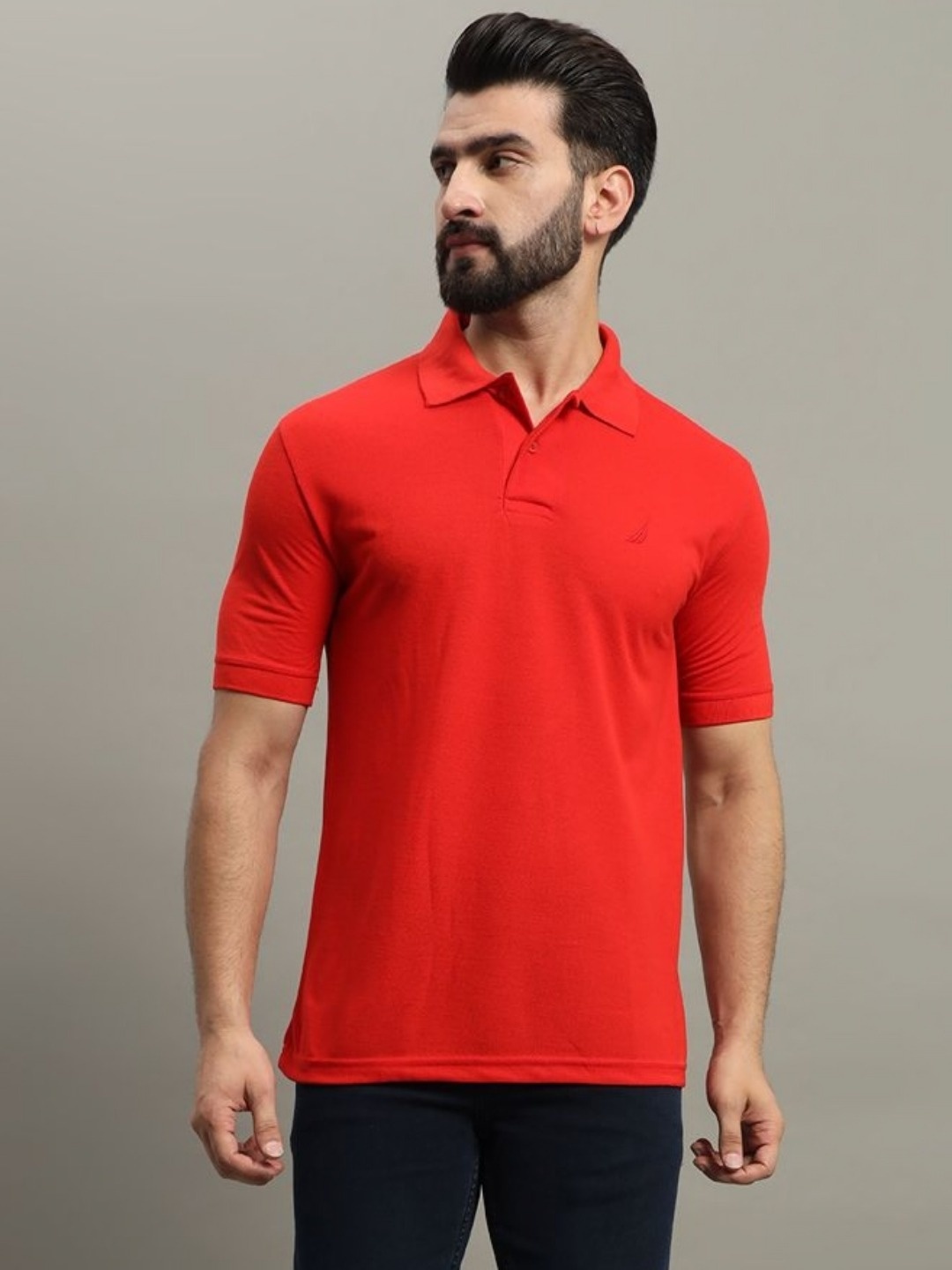 

GET GOLF Men Polo Collar Pockets T-shirt, Orange