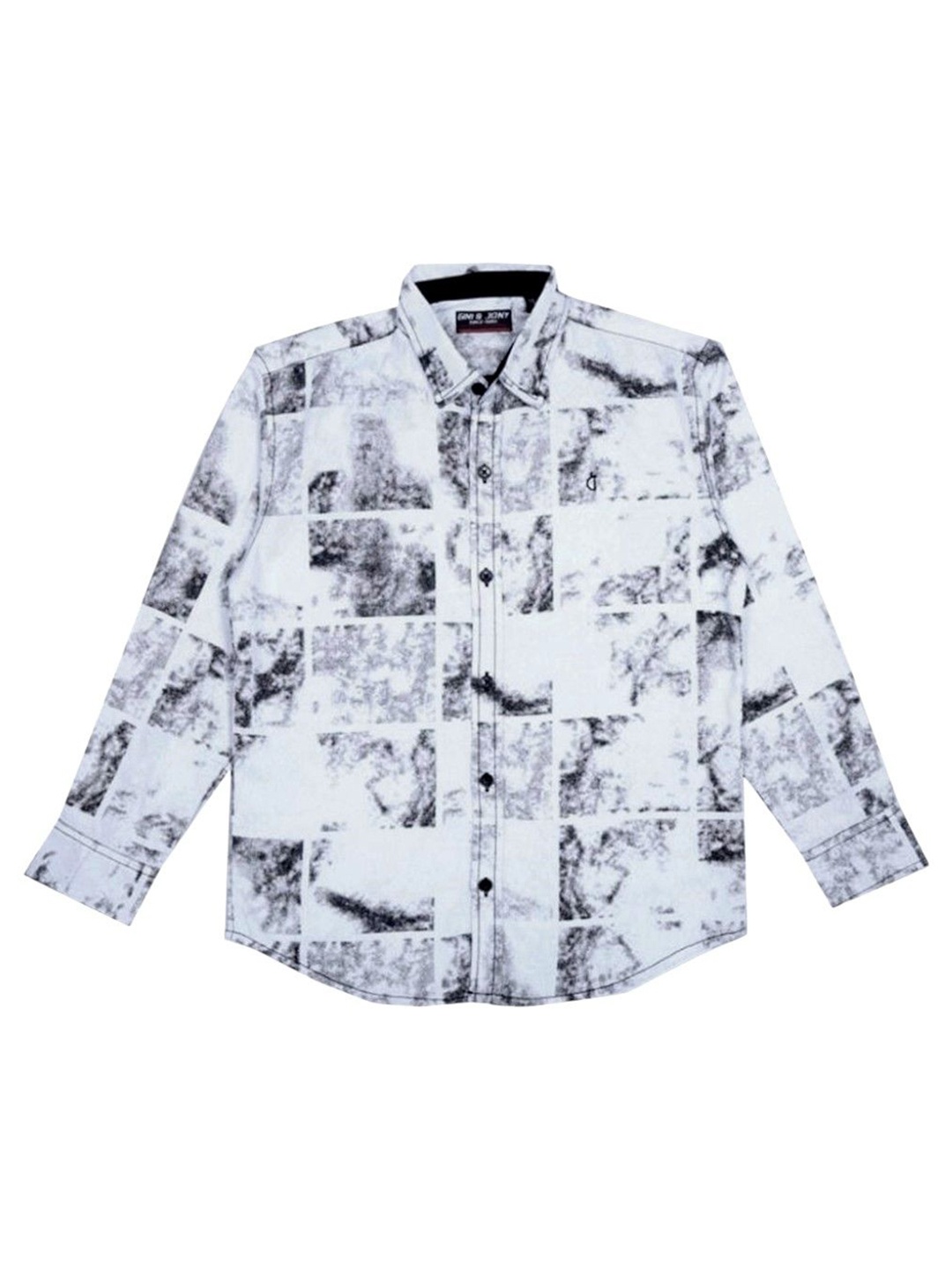 

Gini and Jony Boys Standard Opaque Printed Casual Shirt, White