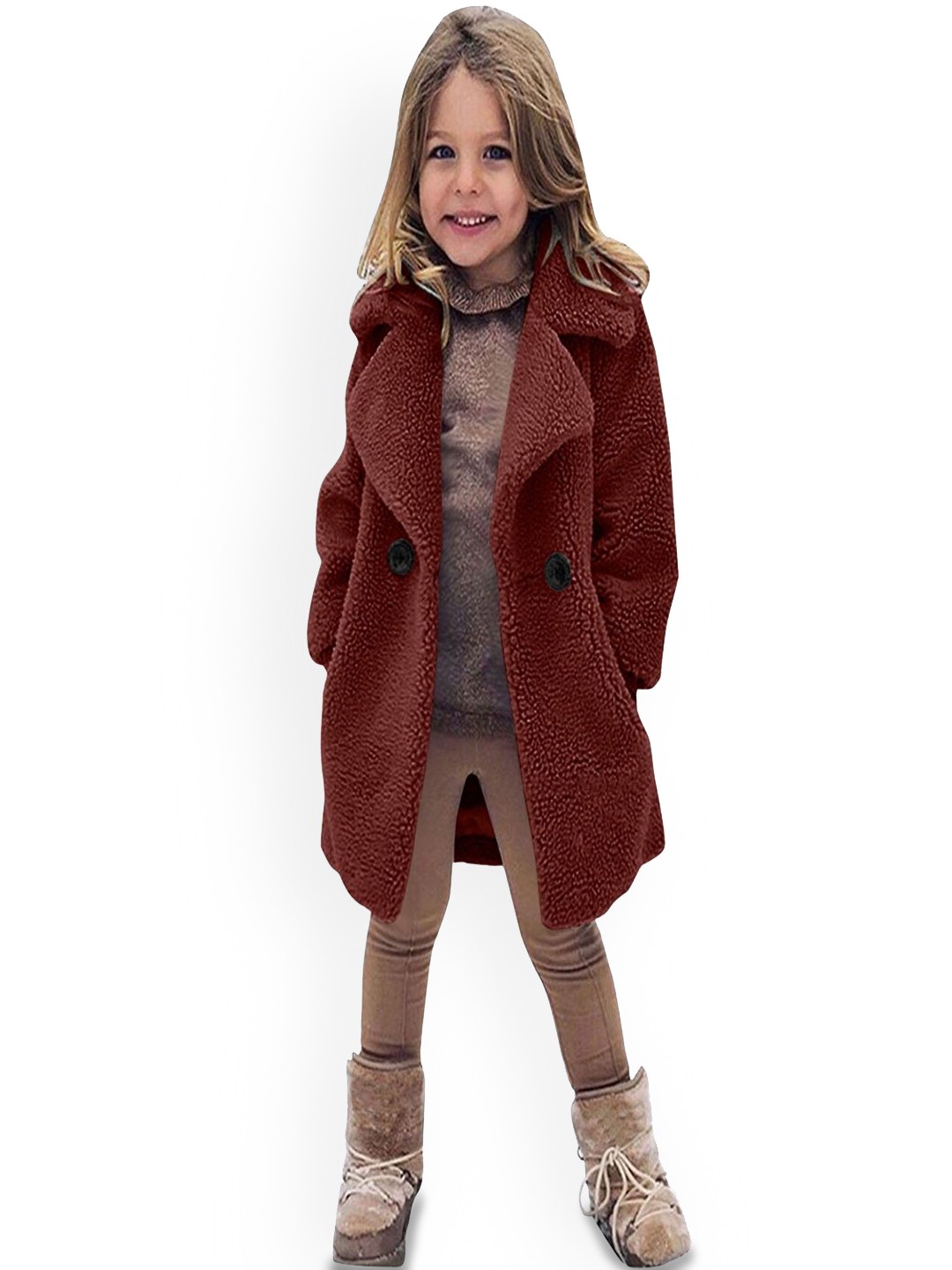 

Xsole Kids Single-Breasted Overcoat, Brown