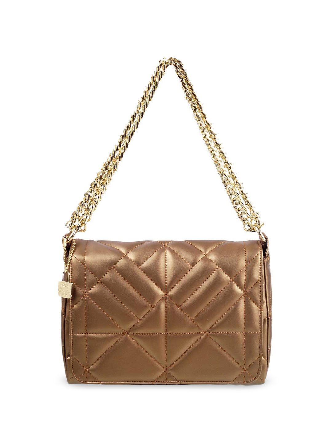 

Cheemo Textured Structured Sling Bag, Bronze