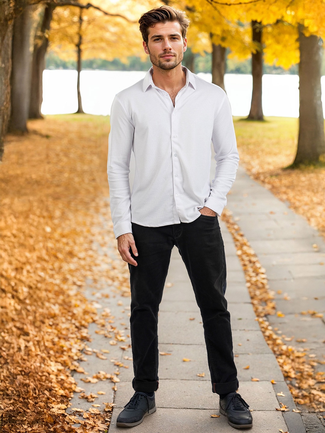 

Celio Men Classic Opaque Casual Shirt, White