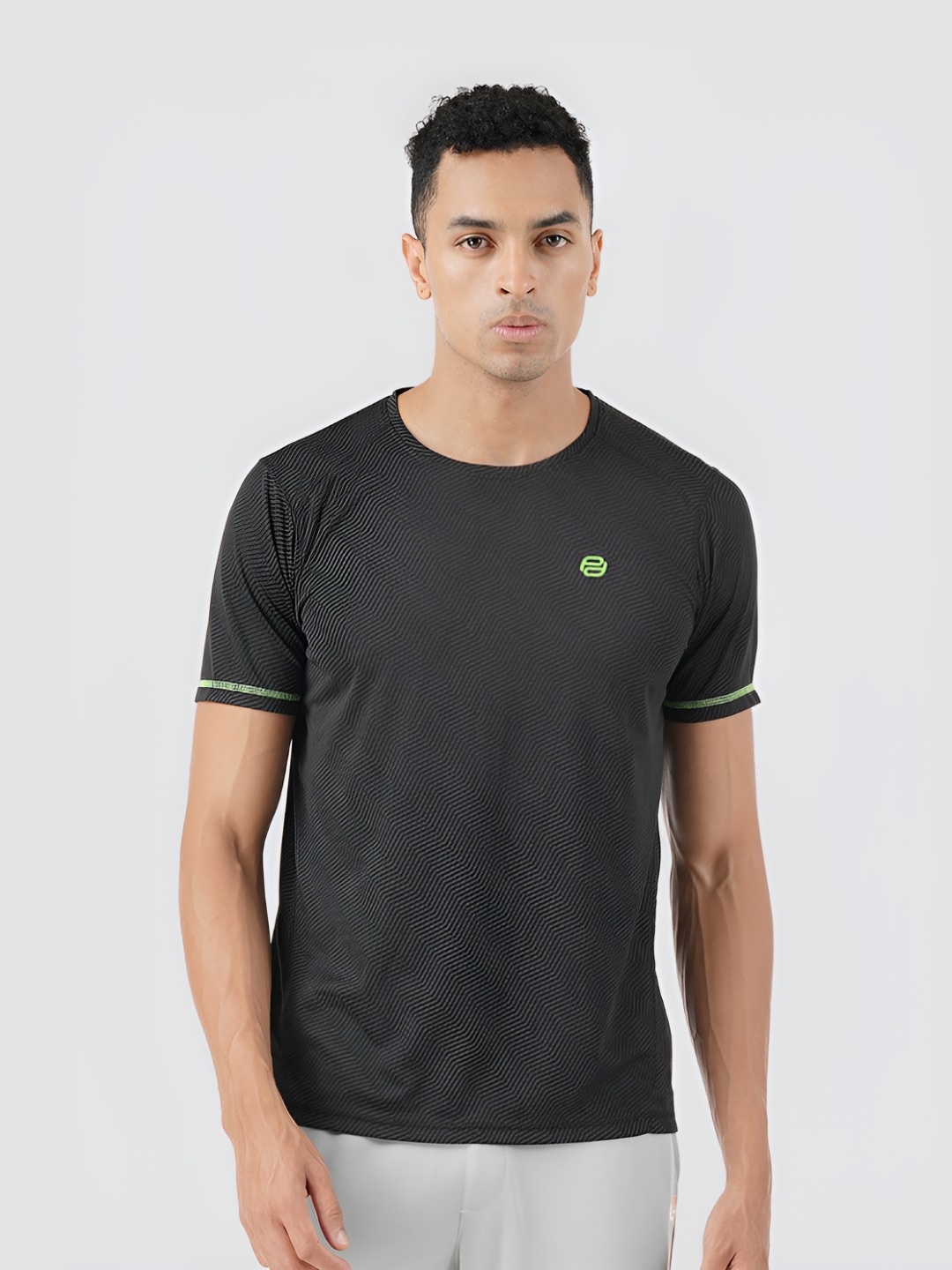 

PUMP'D Men Applique T-shirt, Black