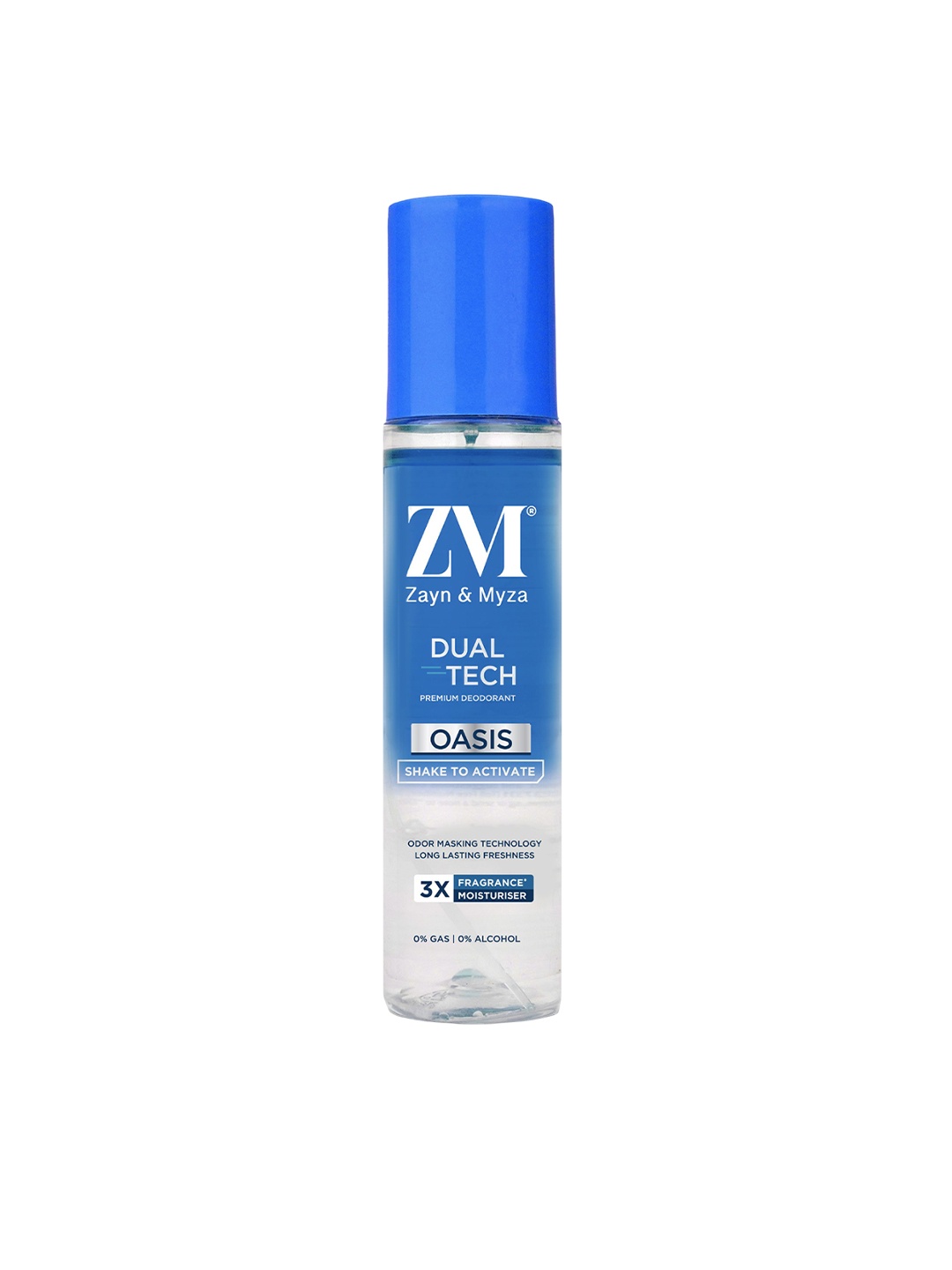 

ZM Zayn & Myza Dual Tech Oasis Long Lasting No Alcohol Deodorant Spray - 120 ml, Transparent