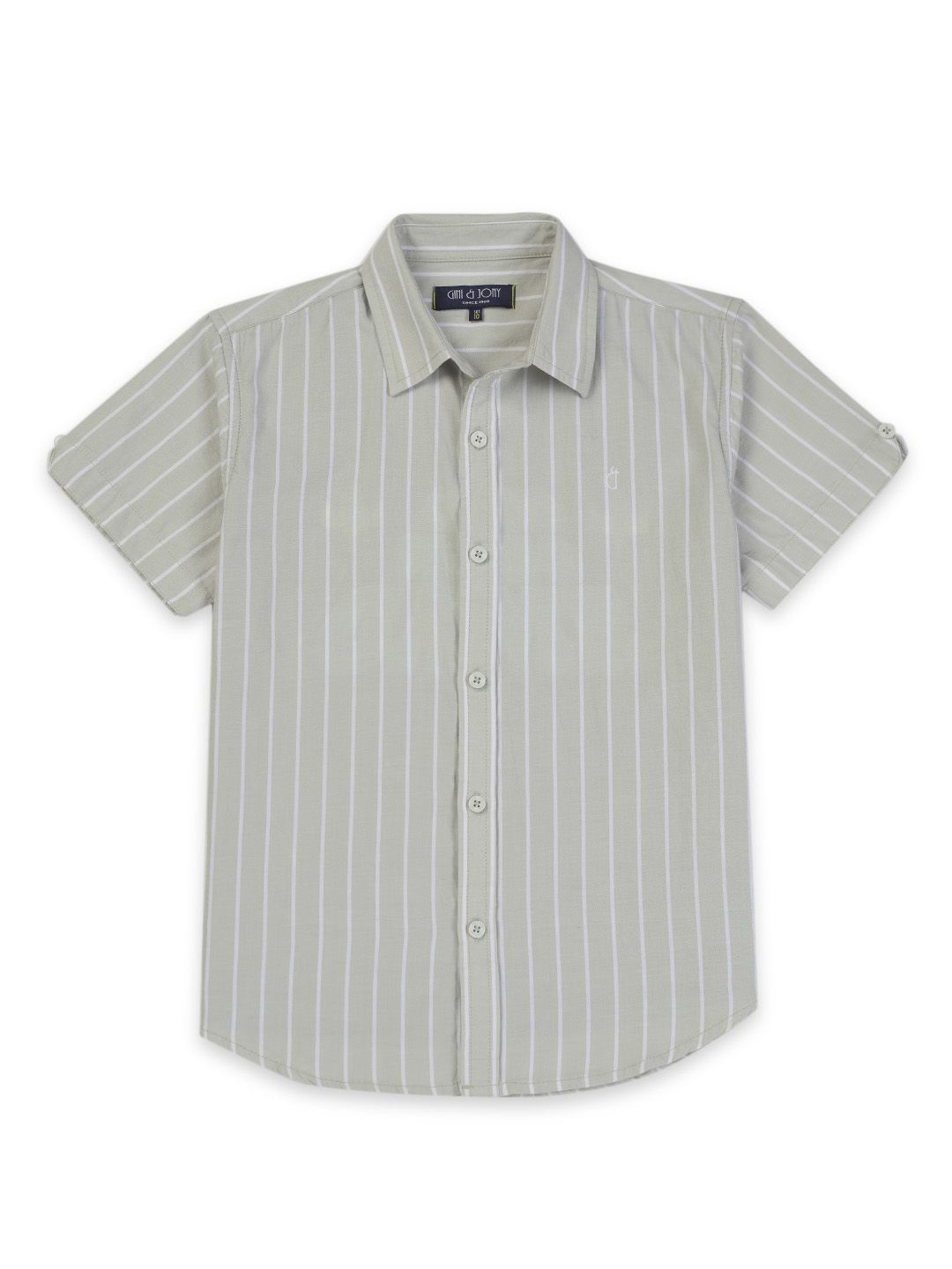 

Gini and Jony Boys Standard Opaque Striped Casual Shirt, Green