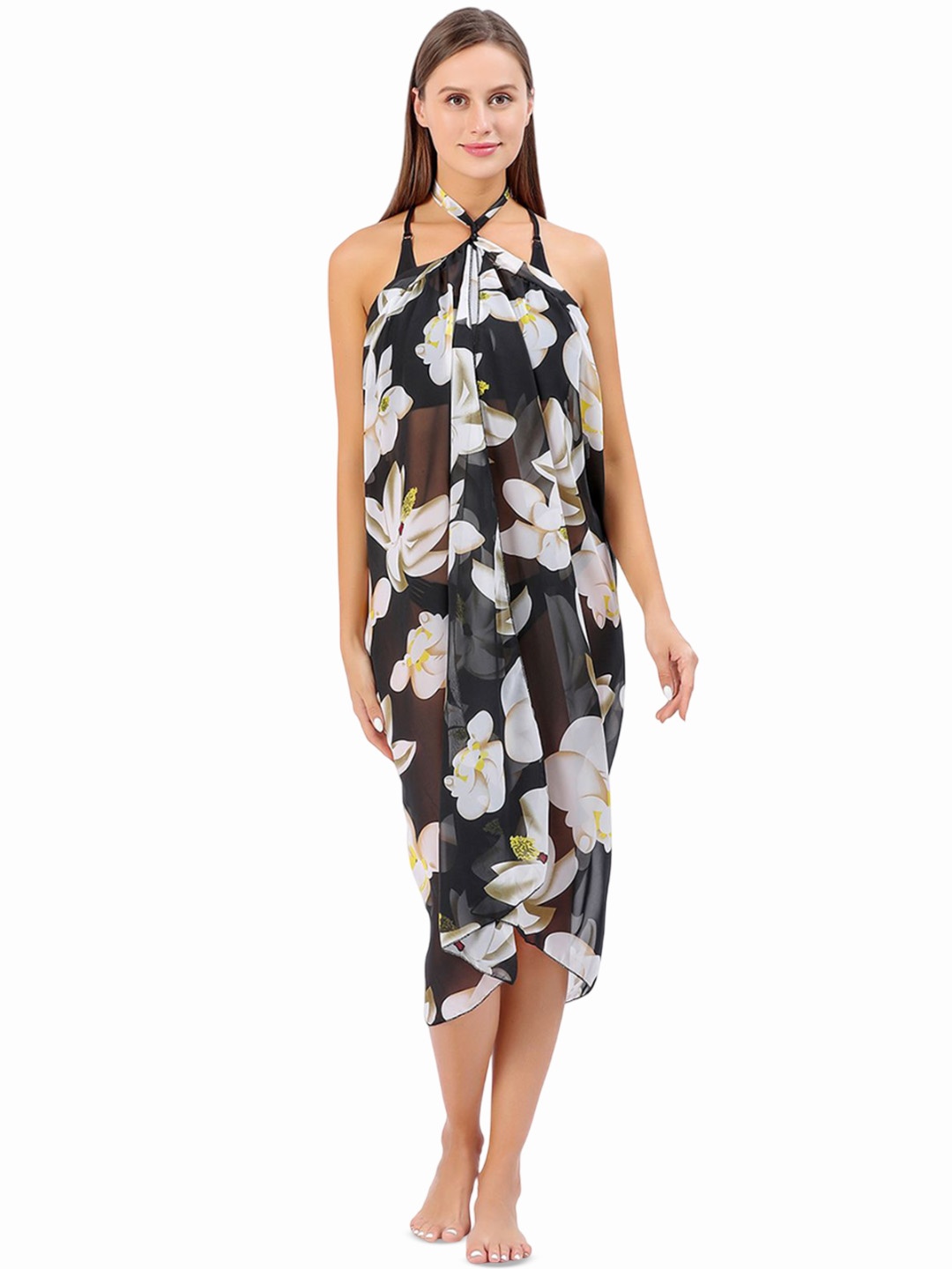 

CrossKulture Printed Swimwear Cover up Bottom, Black