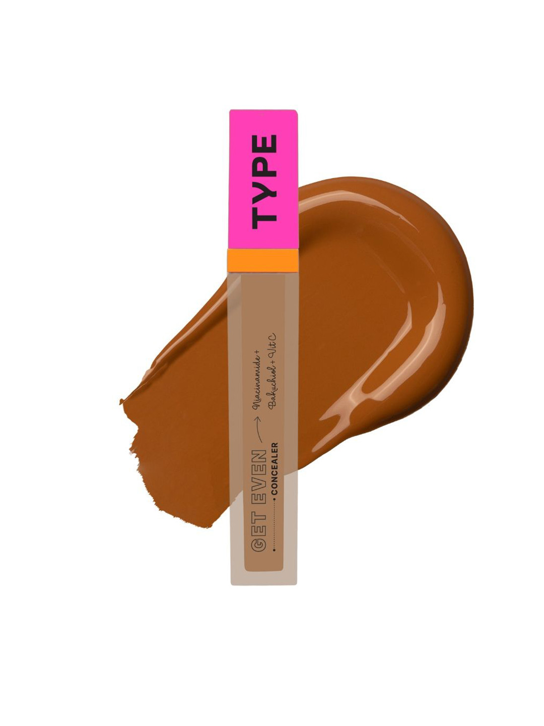 

TYPE BEAUTY INC Get Even Liquid Concealer With Niacinamide & Vitamin C - 8 ml - Pecan- 45, Brown