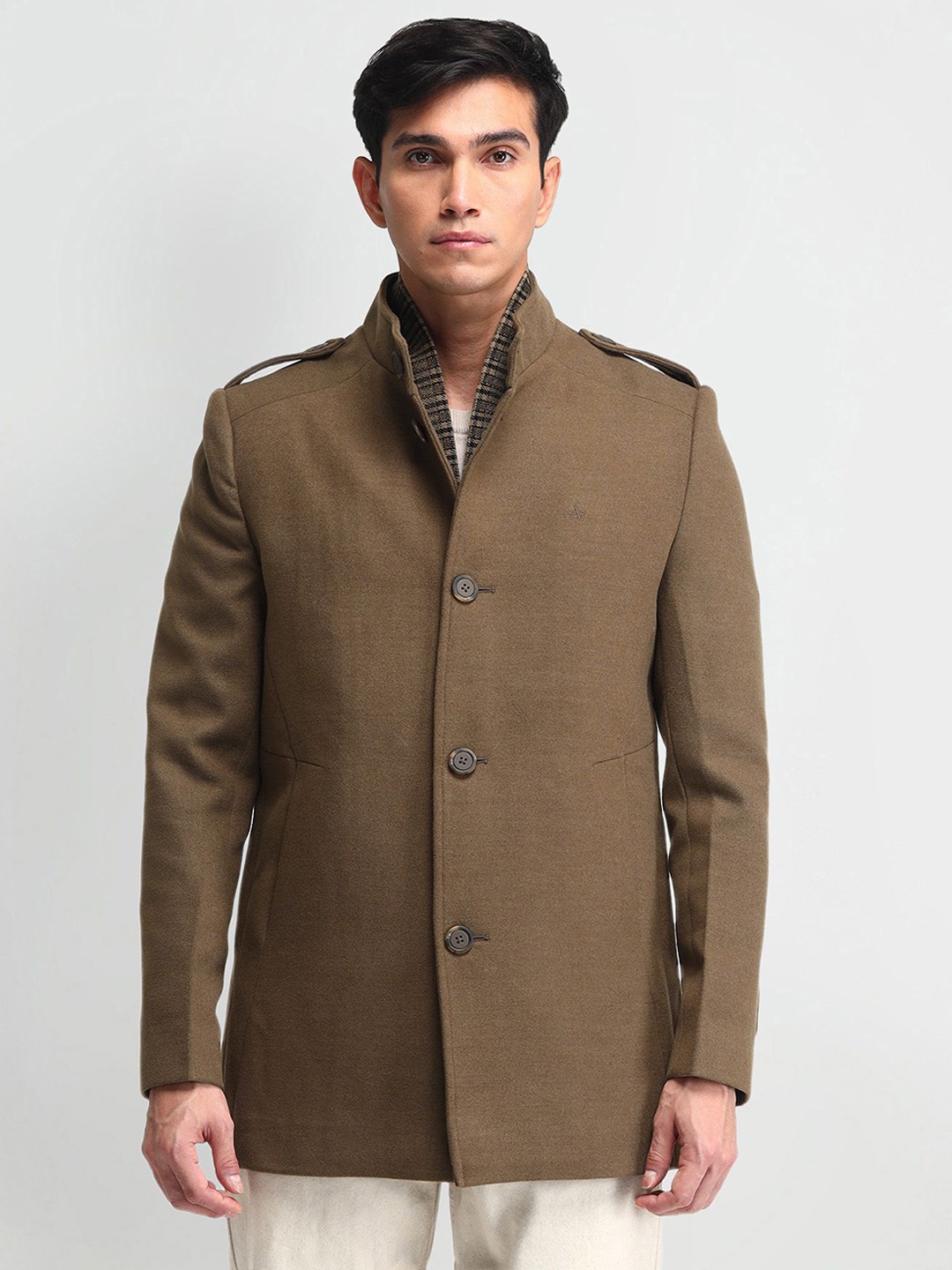 

Arrow Sport Men Open Front Jacket, Beige