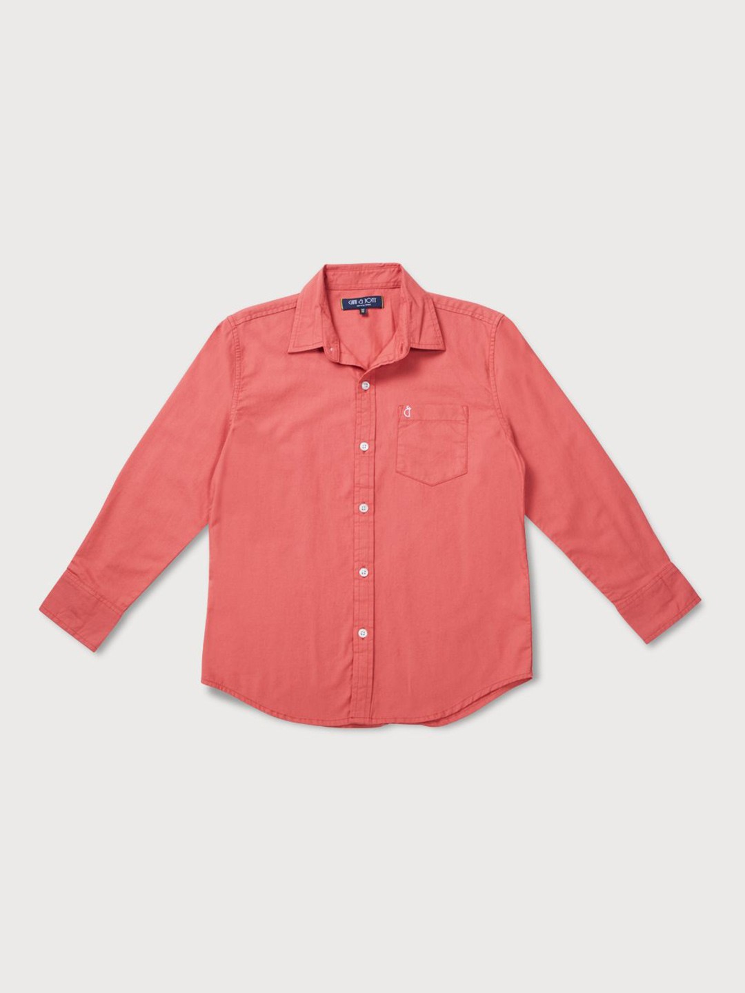 

Gini and Jony Boys Standard Opaque Casual Shirt, Coral