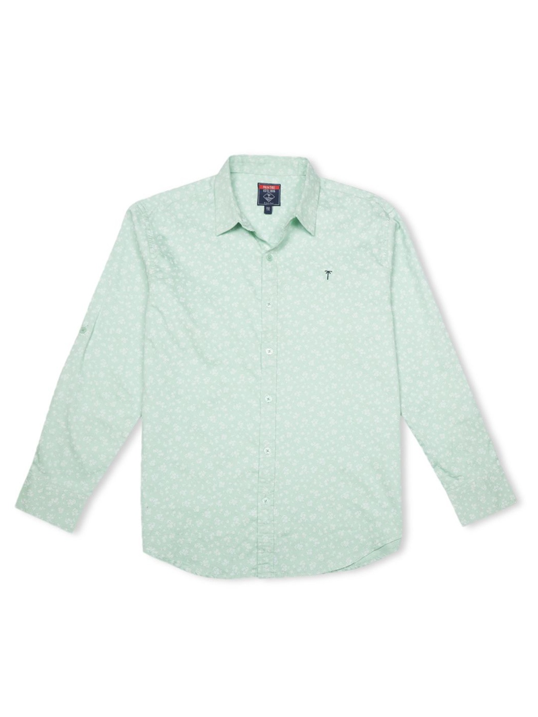 

Palm Tree Boys Standard Floral Opaque Printed Casual Shirt, Green