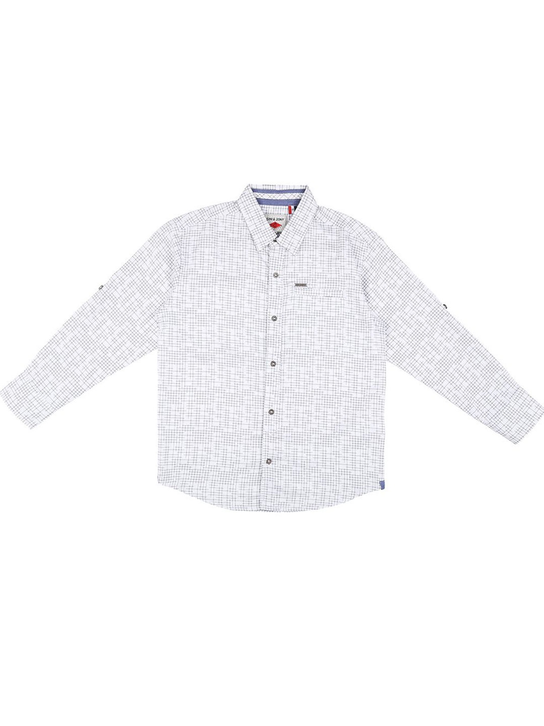 

Gini and Jony Boys Standard Opaque Printed Casual Shirt, White