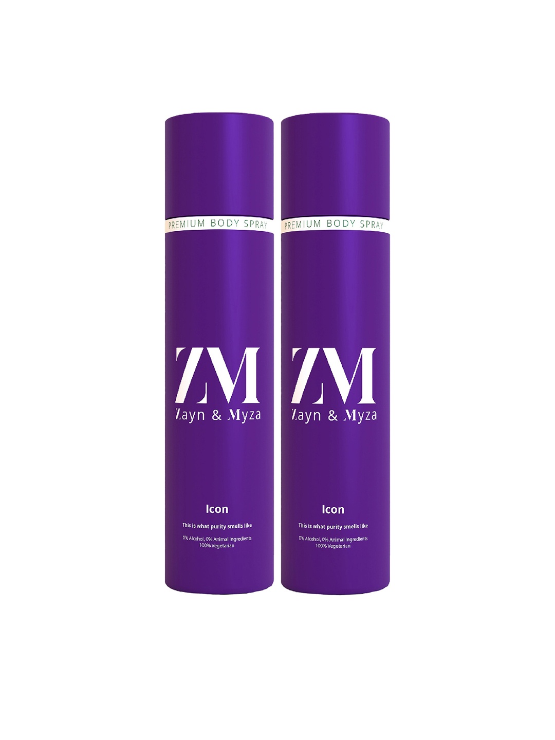 

ZM Zayn & Myza Set Of 2 Icon Non Alcoholic Deodorant - 150 ml Each, Transparent