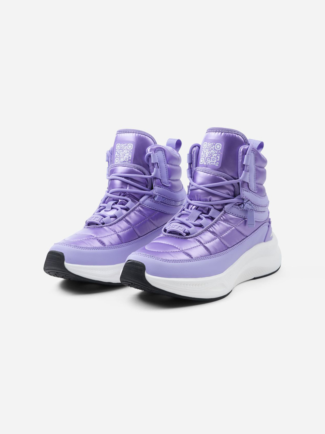 

Solethreads Women Lace-Ups PU High-Top Sneakers, Purple