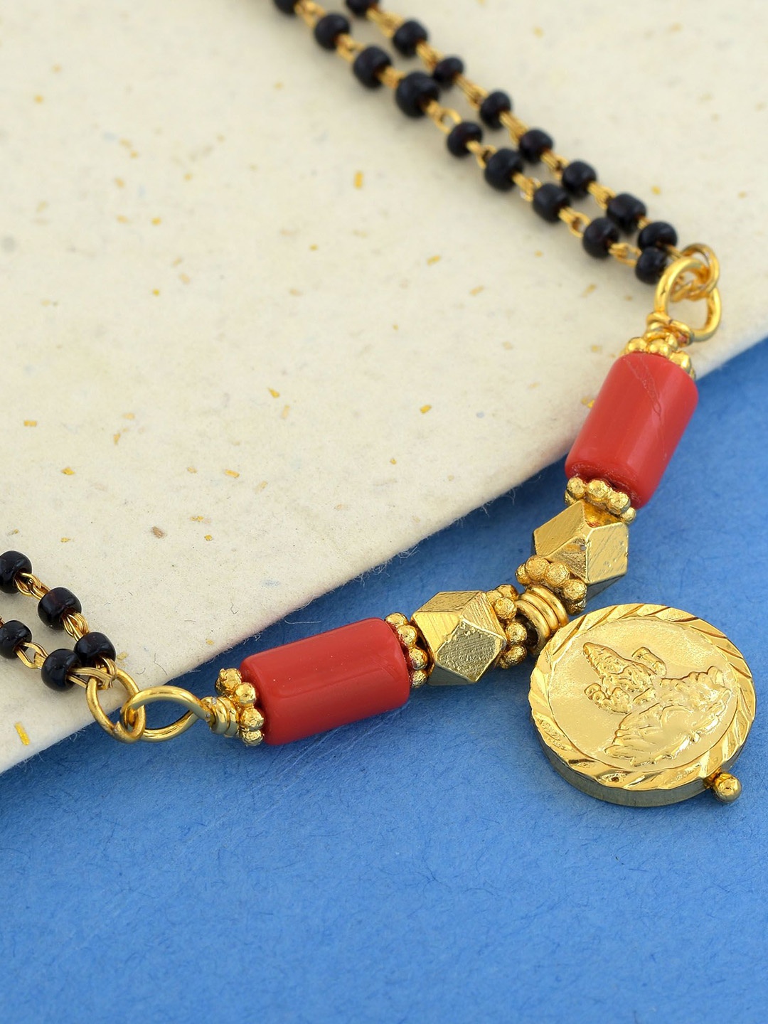 

MEMOIR Gold-Plated Artificial Beads Mangalsutra