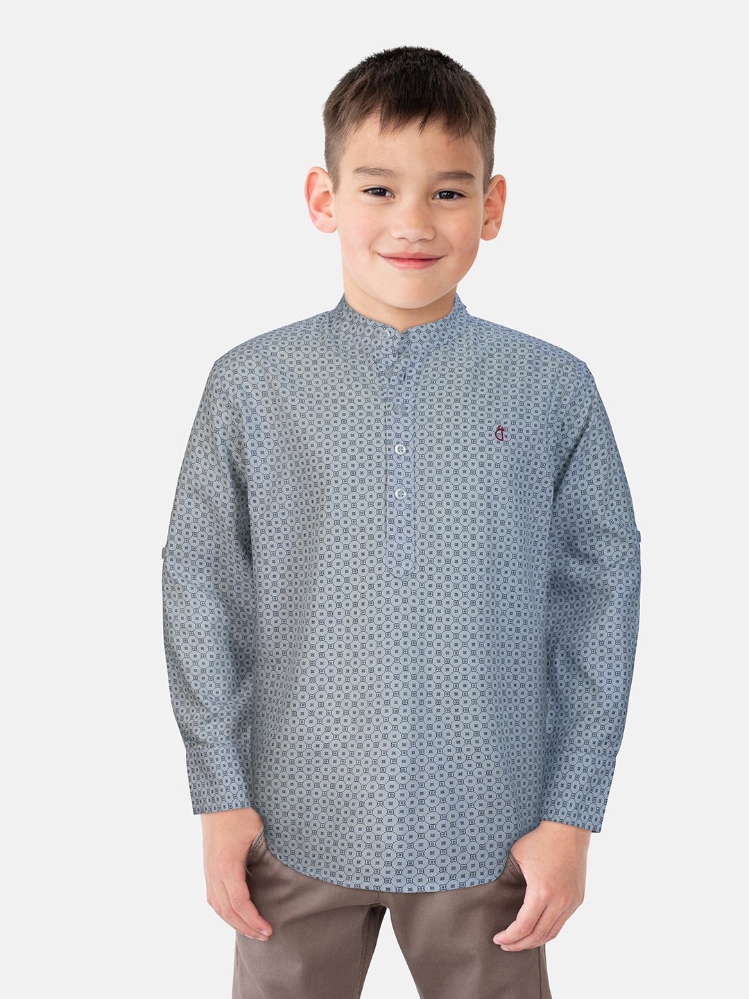 

Gini and Jony Boys Standard Opaque Printed Casual Shirt, White