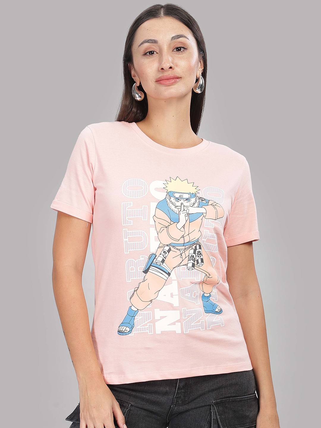 

HEYLAY Women Printed T-shirt, Orange