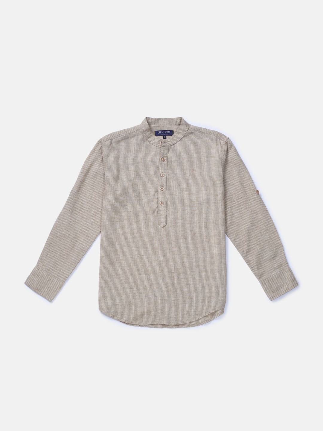 

Gini and Jony Boys Standard Opaque Striped Casual Shirt, Brown