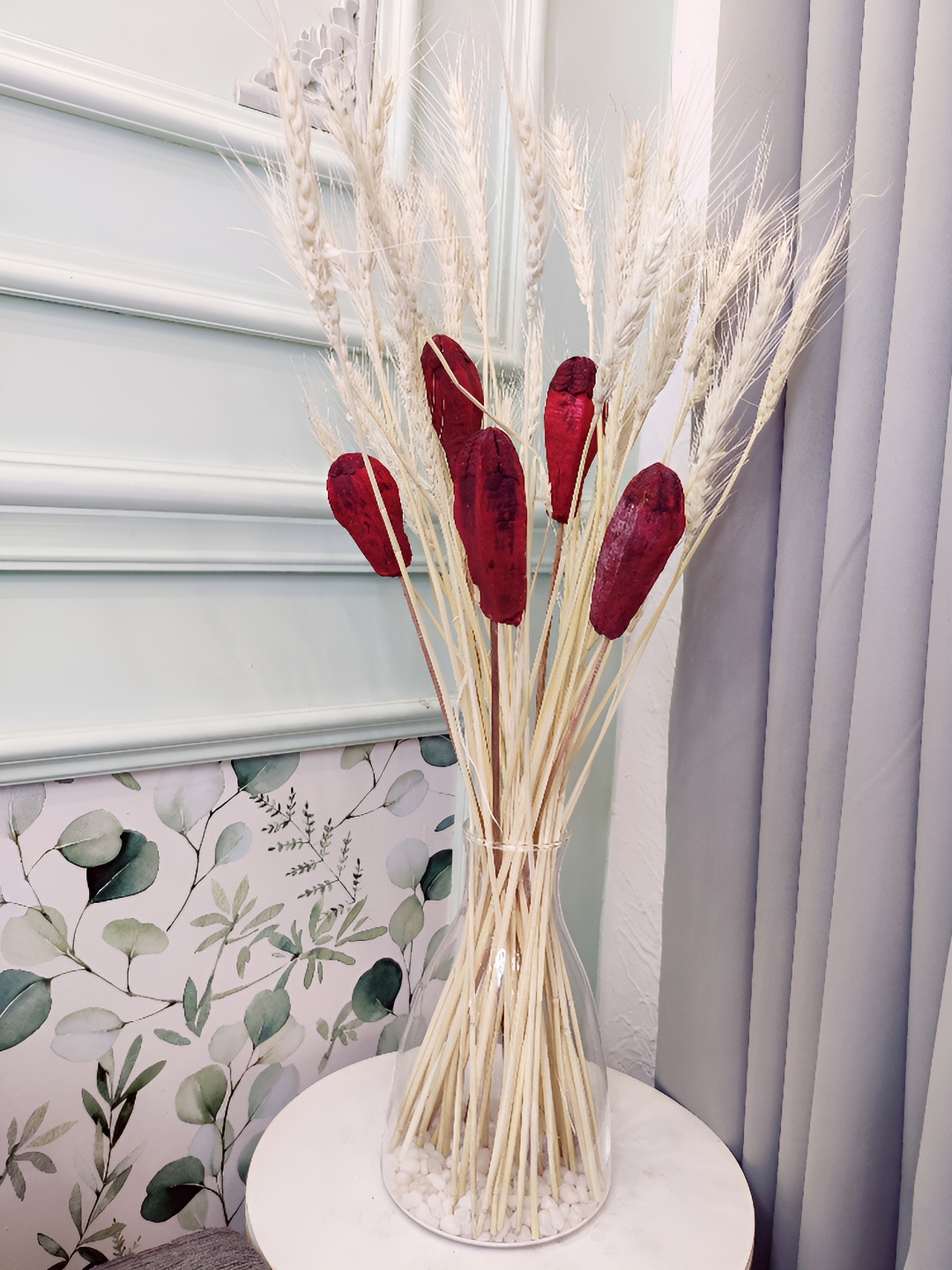 

Myntra Elegant Homes White 1 Bunch Aster Asparagus Artificial Flower