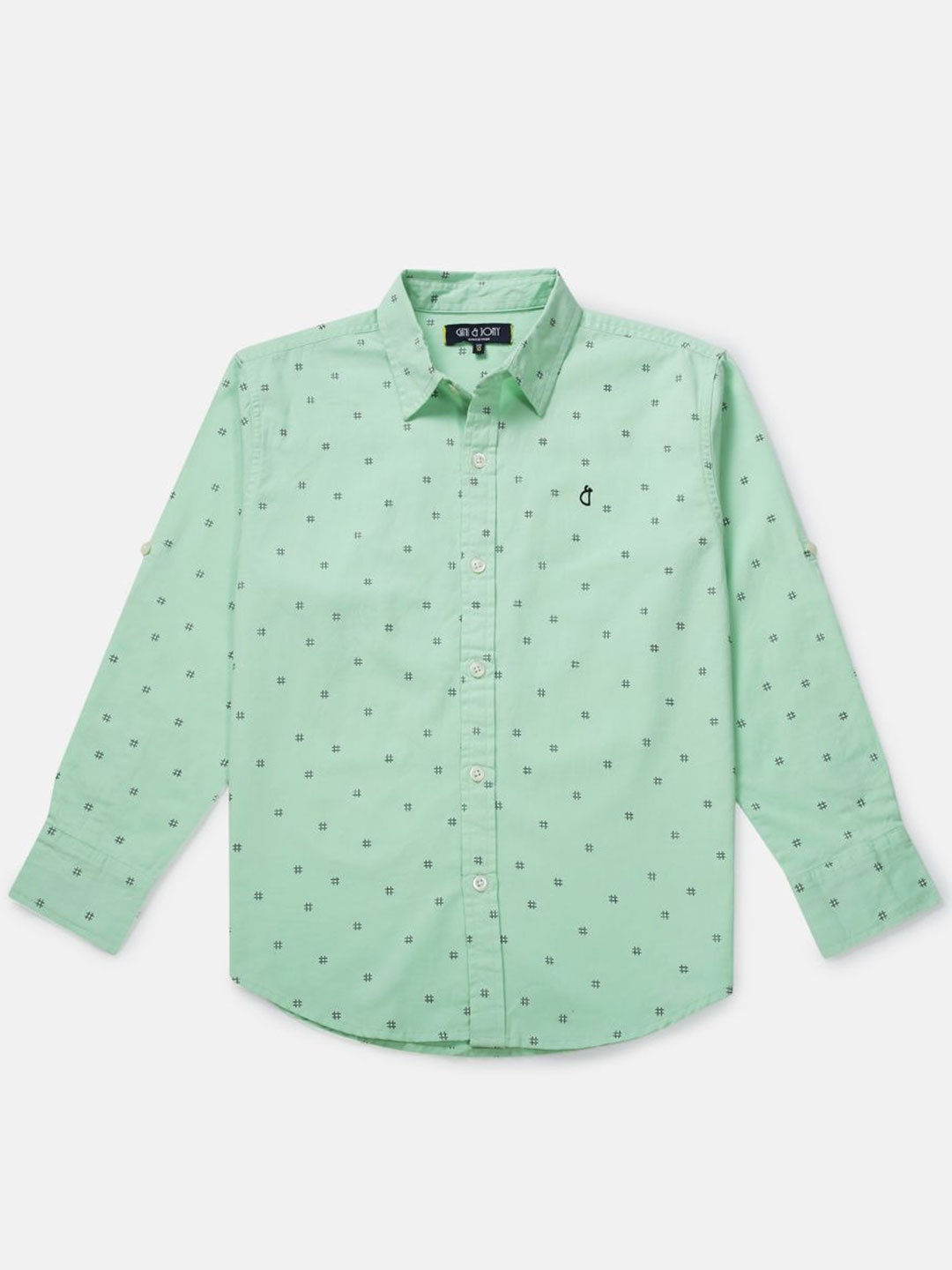 

Gini and Jony Boys Standard Opaque Printed Casual Shirt, Green