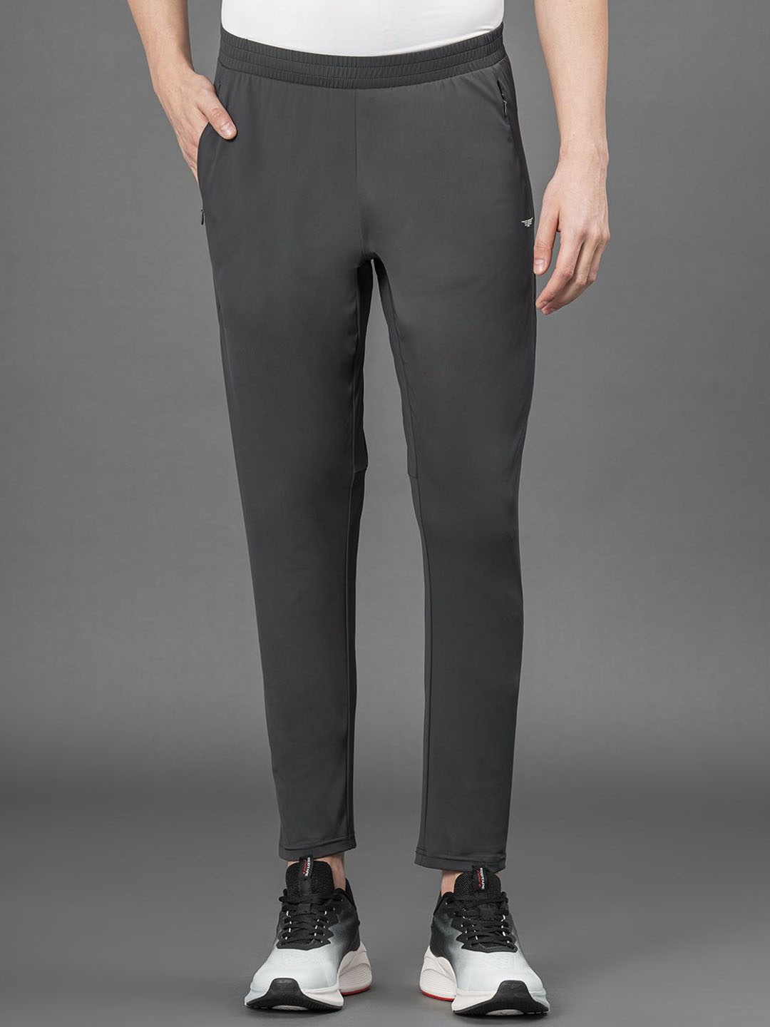 

Red Tape Men Mid-Rise Regular Fit Sports Track Pants, Grey