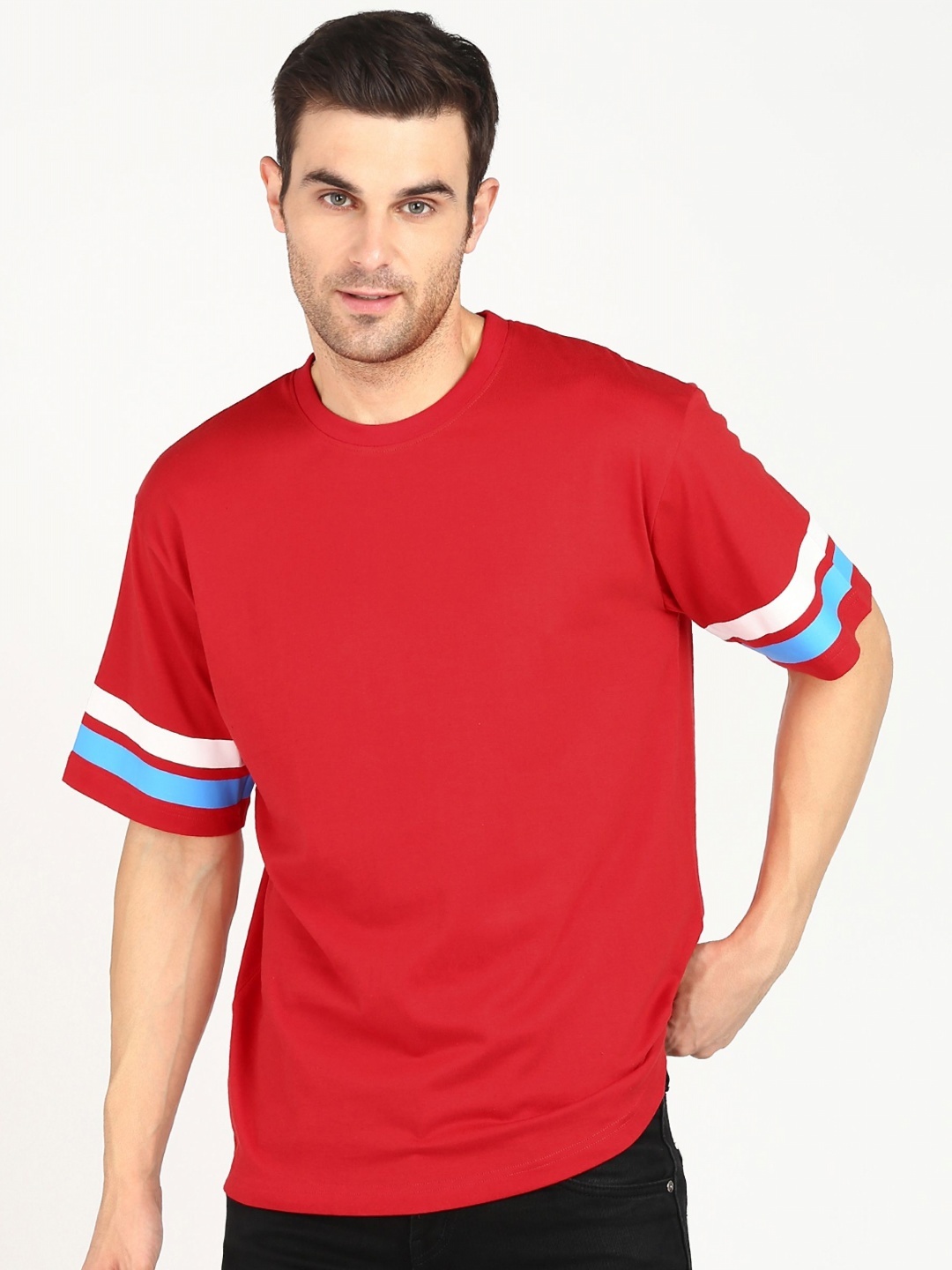 

Provogue Men Pockets Boxy T-shirt, Red
