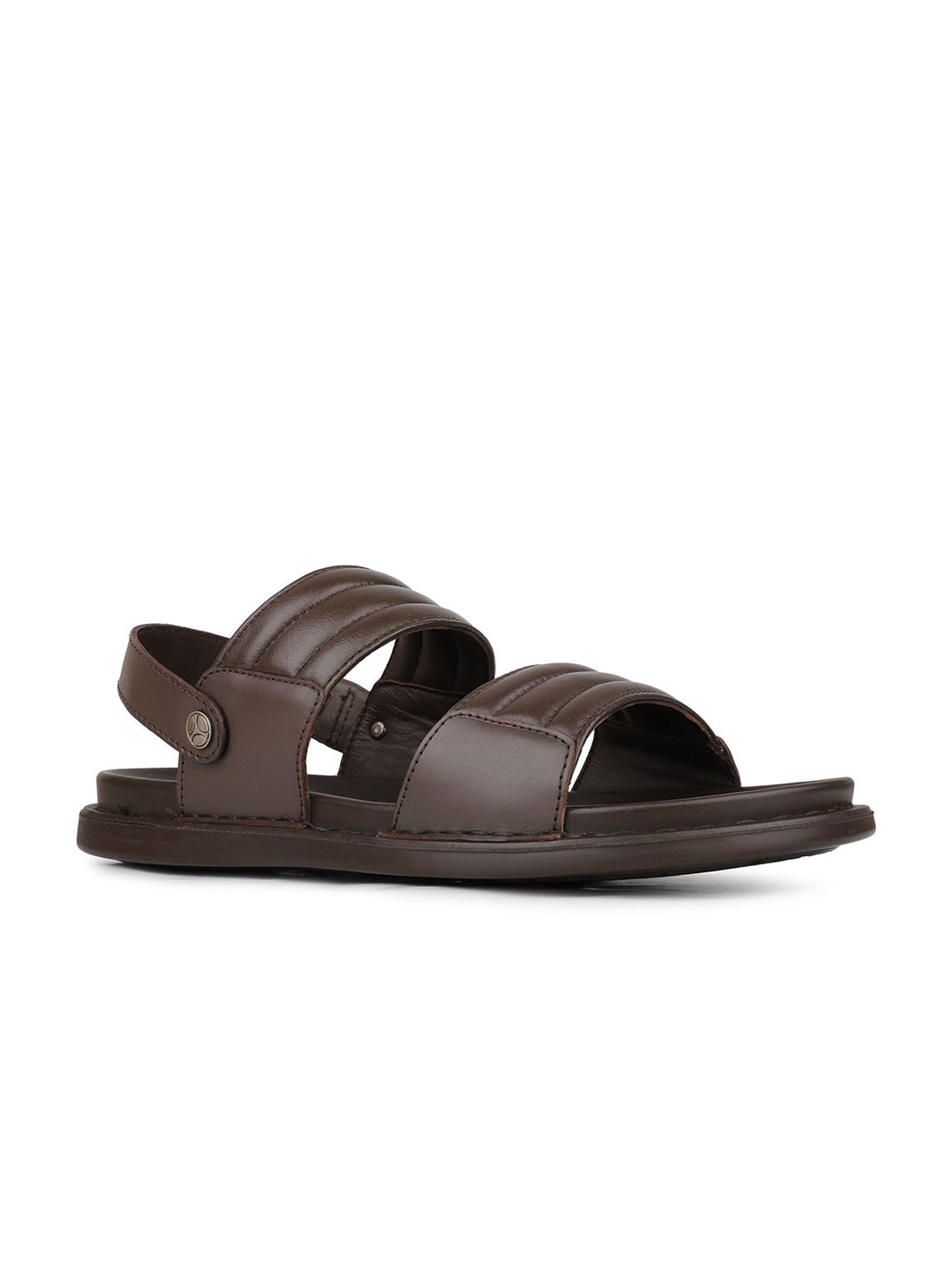 

ATESBER by Inc.5 Men Leather Comfort Sandals, Brown