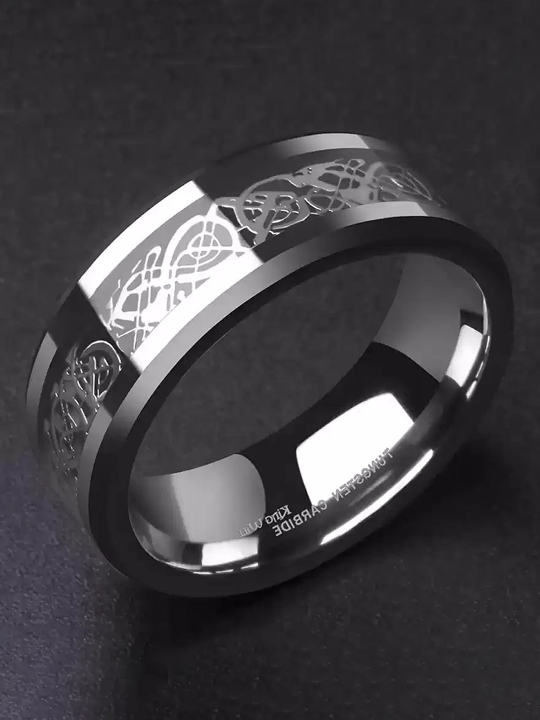 

Lila Oxidised Finger Ring, Black