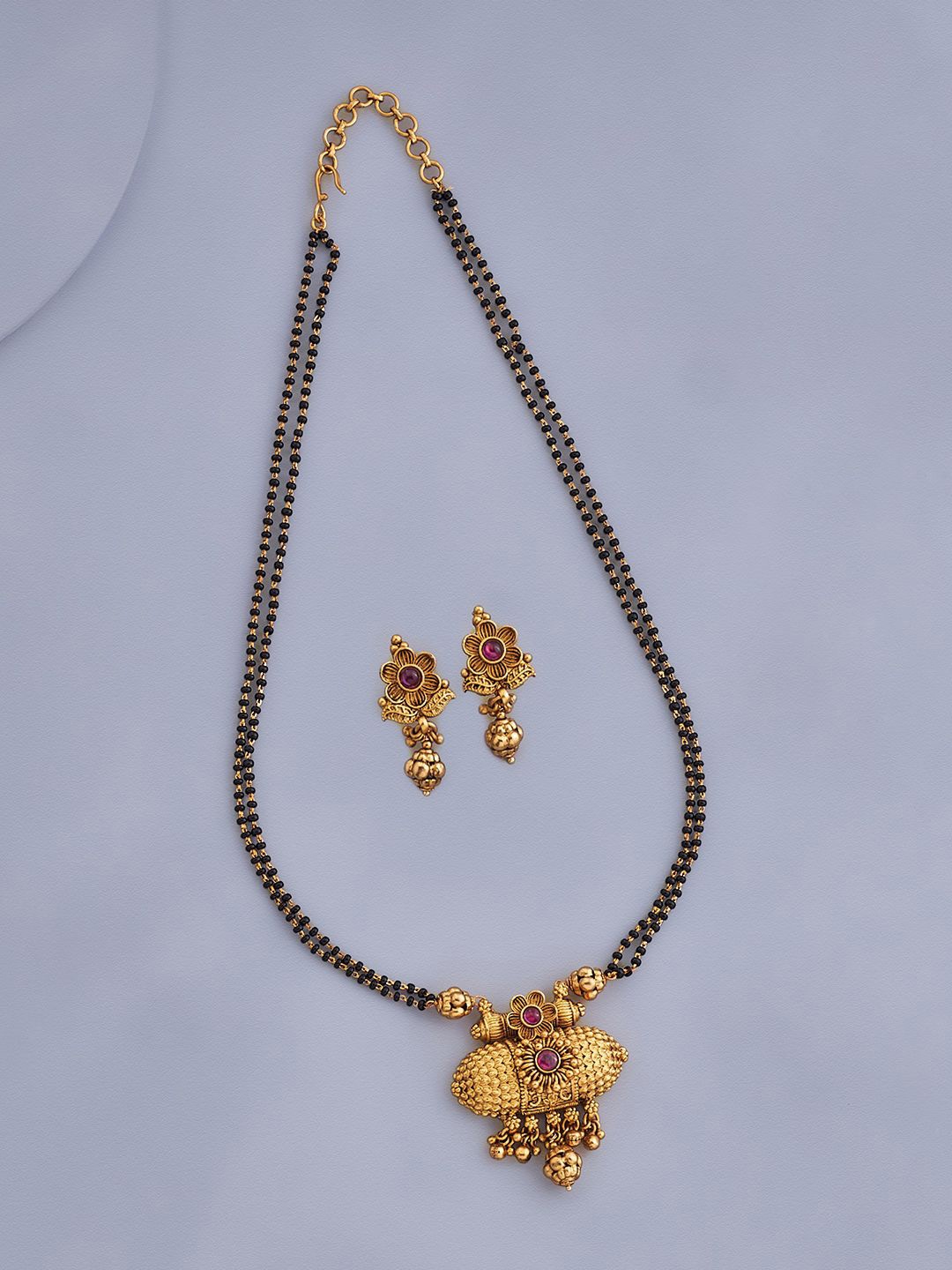 

Kushal's Fashion Jewellery Gold-Plated Antique Mangalsutra