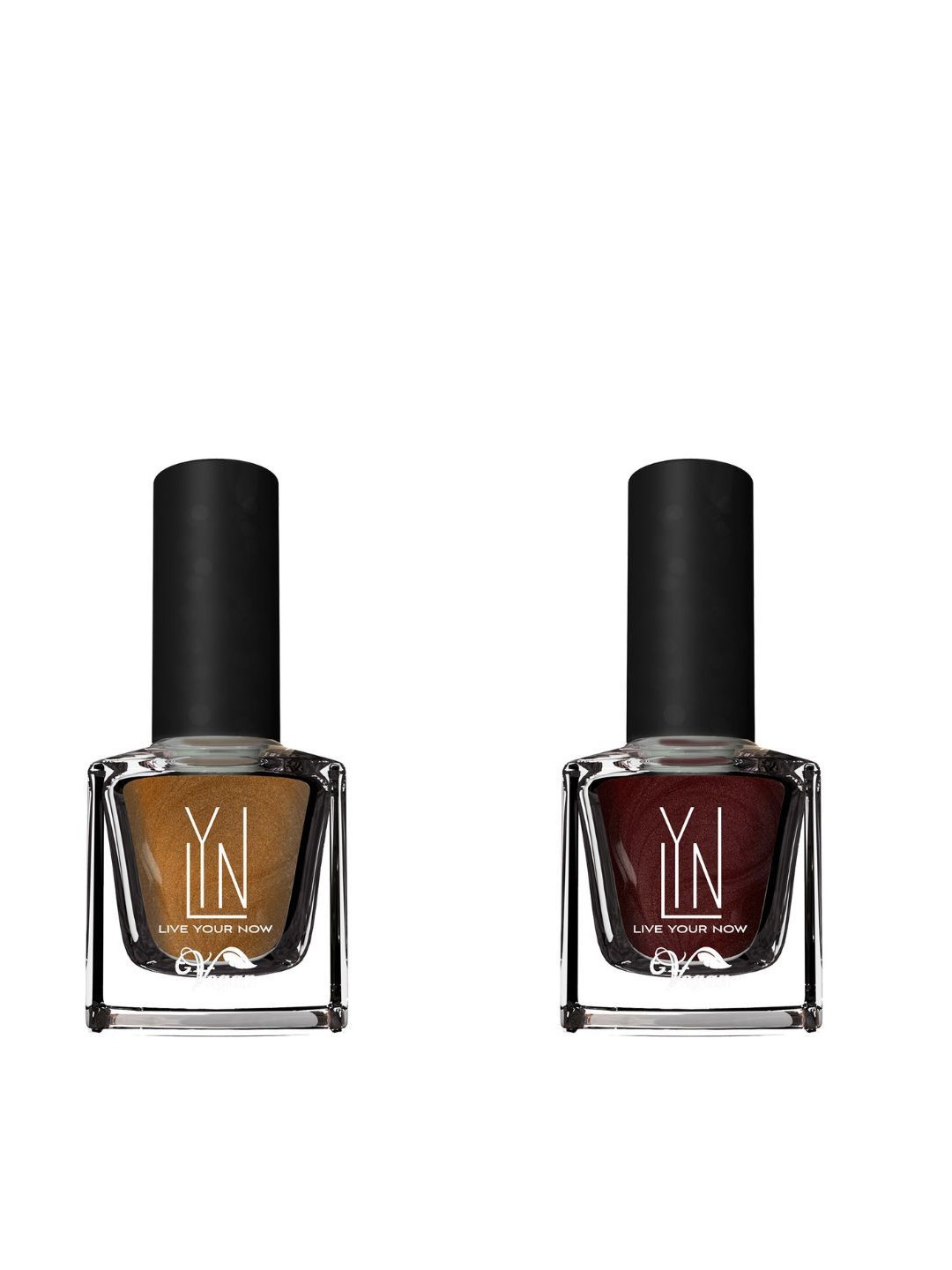 

LYN LIVE YOUR NOW Set Of 2 Long-Wearing Nail Polish- 8 ml Each- Let's Toast & Get Hitched, Maroon