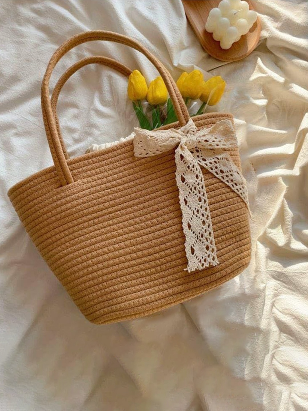 

Textile and Beyond Structured Sling Bag, Brown