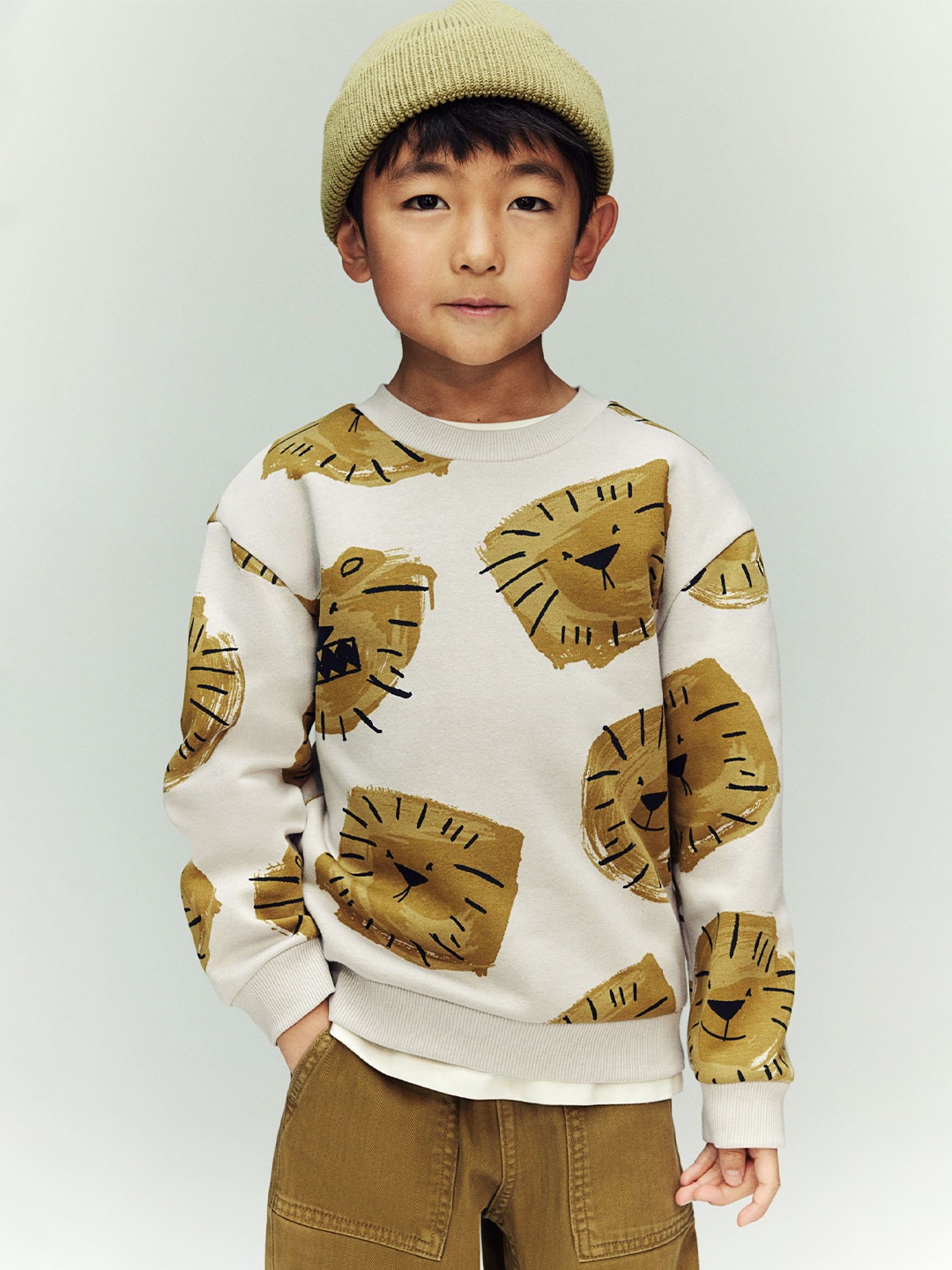 

H&M Boys Printed Sweatshirt, Grey
