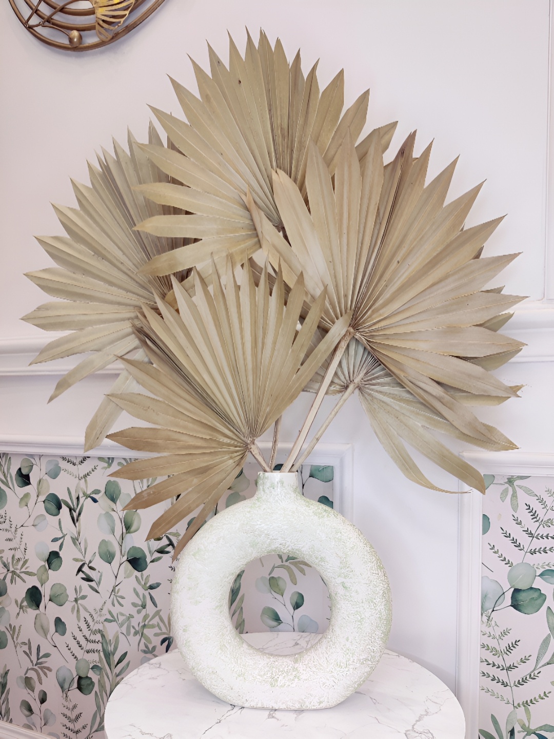 

Myntra Elegant Homes Beige 1 Bunch Baily Palm Artificial Flower