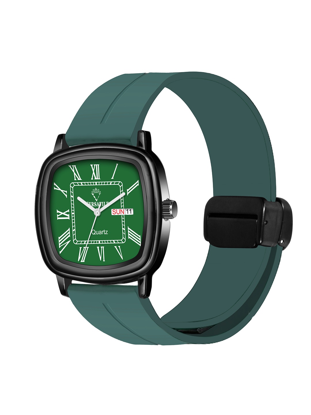 

Versatile Men Printed Dial & Straps Analogue Magnetic watch, Green
