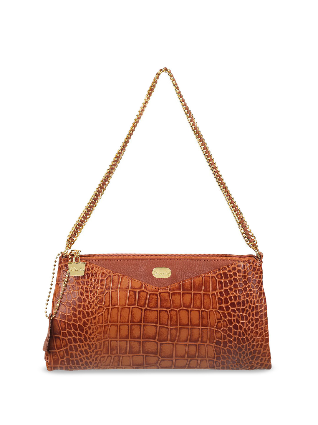 

Cheemo Textured Structured Shoulder Bag, Brown