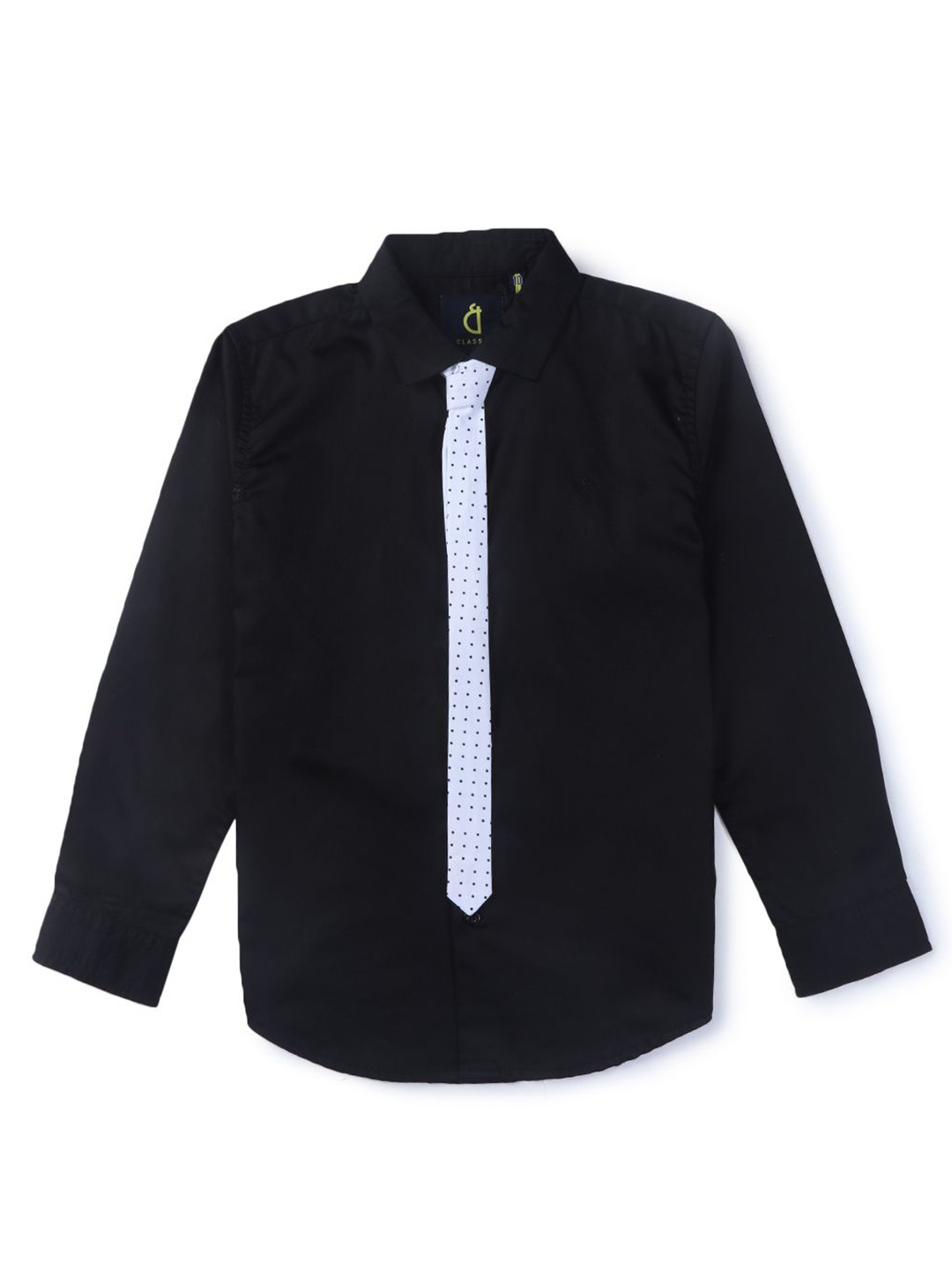 

Gini and Jony Boys Standard Opaque Casual Shirt, Black