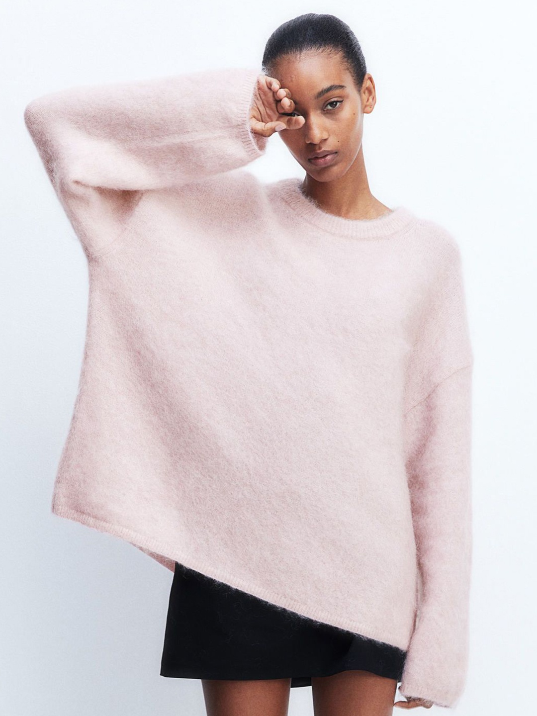 

H&M Oversized Fit Jumper Sweater, Pink