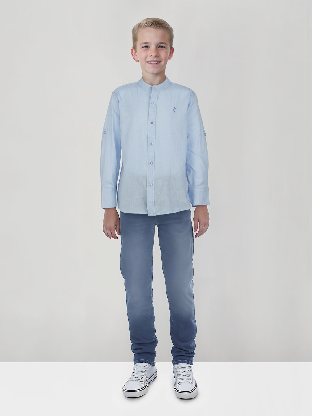 

Gini and Jony Boys Standard Opaque Casual Shirt, Blue