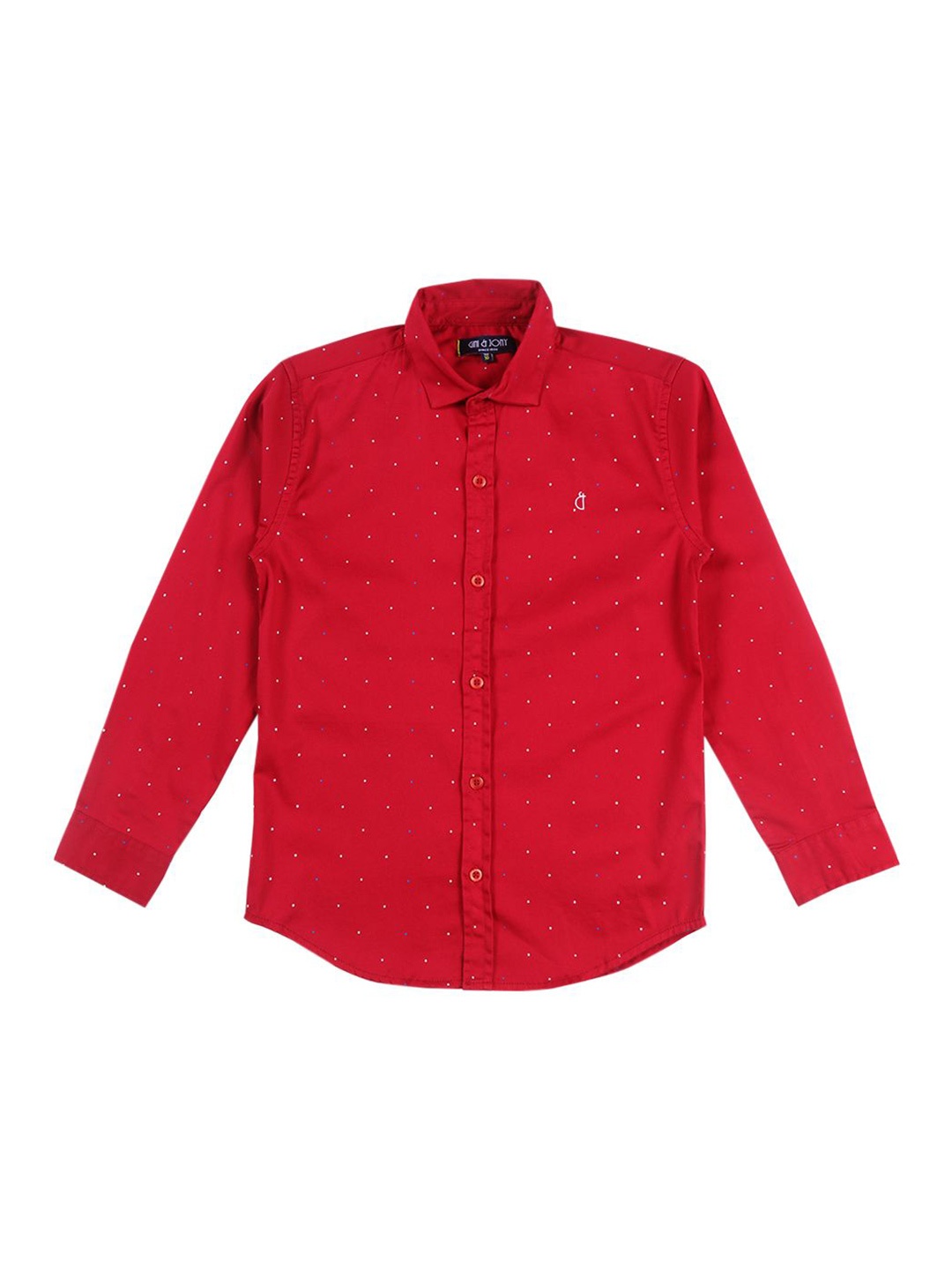 

Gini and Jony Boys Standard Polka Dot Opaque Printed Casual Shirt, Red