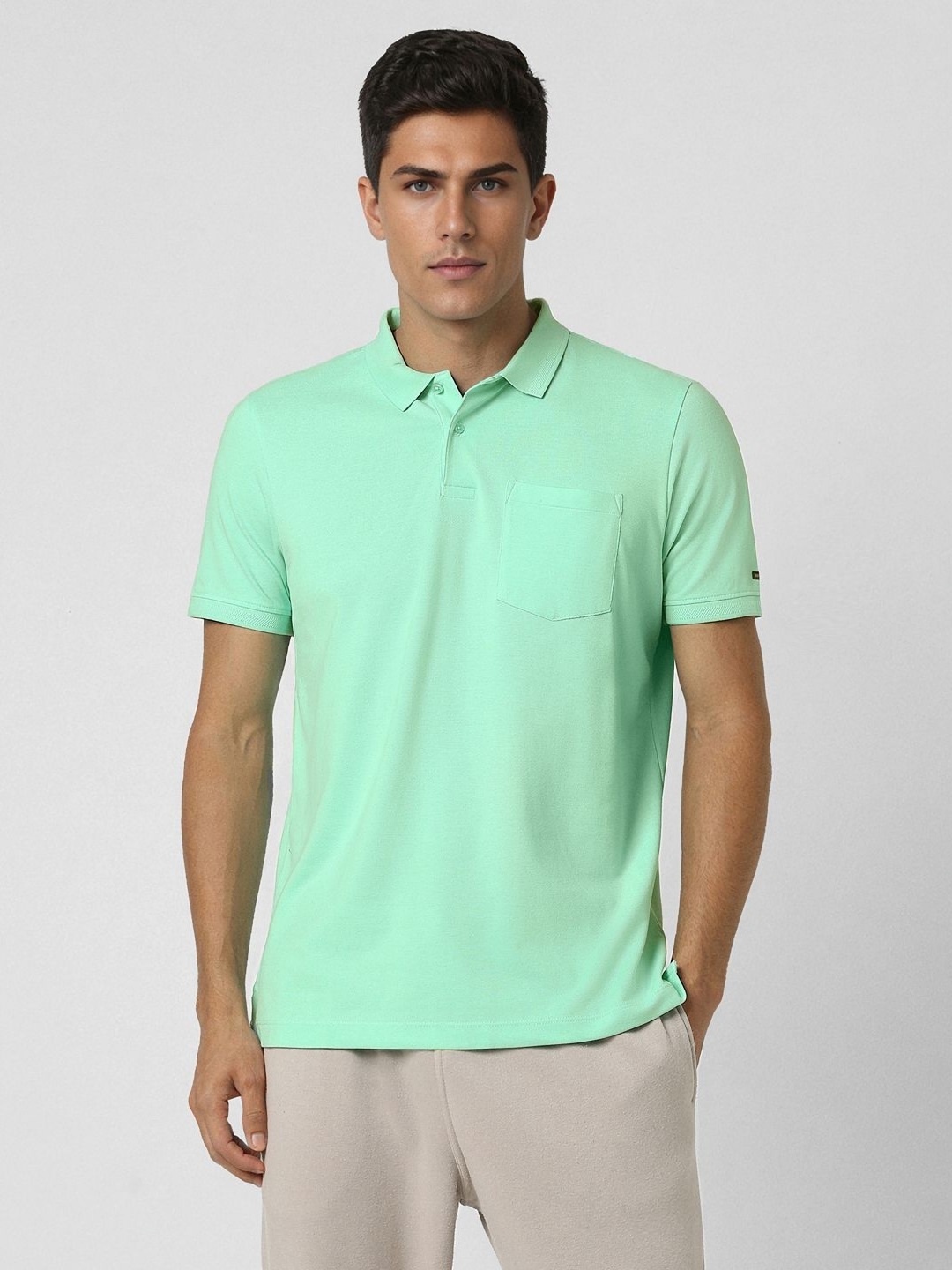 

Van Heusen Flex Men Polo Collar Pockets T-shirt, Green