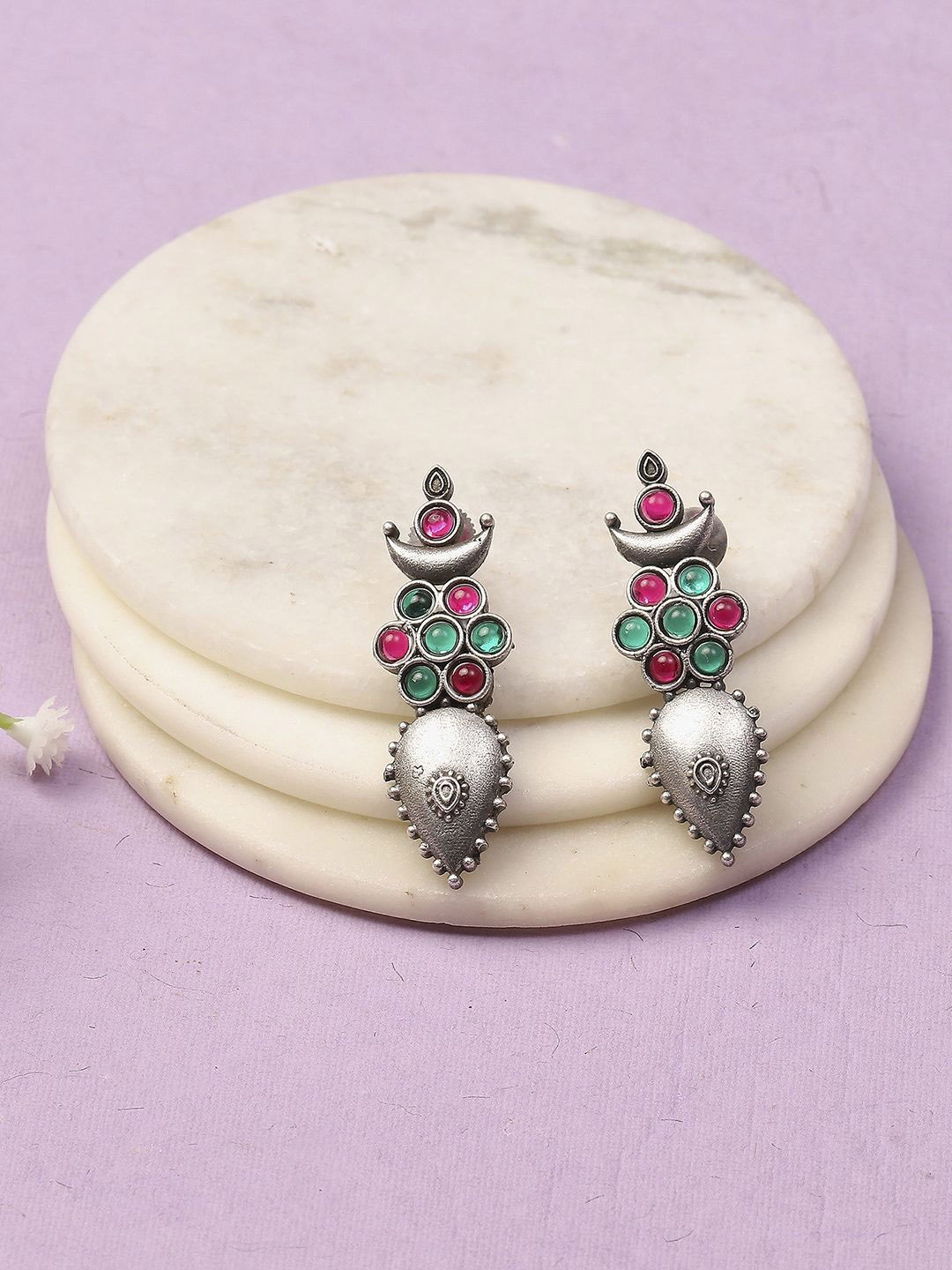 

Rangriti Contemporary Drop Earrings, Pink