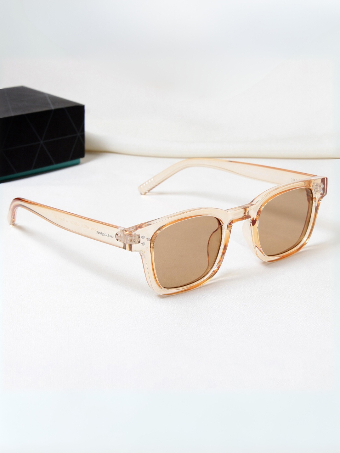 

SUNGLASSIC Unisex Wayfarer Sunglasses with UV Protected Lens VAN-Ares-Full-Brown-Brown