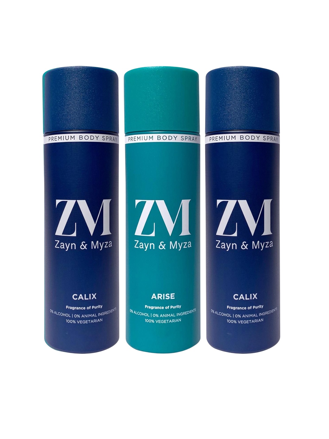 

ZM Zayn & Myza Set Of 3 Calix & Arise Non Alcoholic Deodorant - 200 ml Each, Transparent