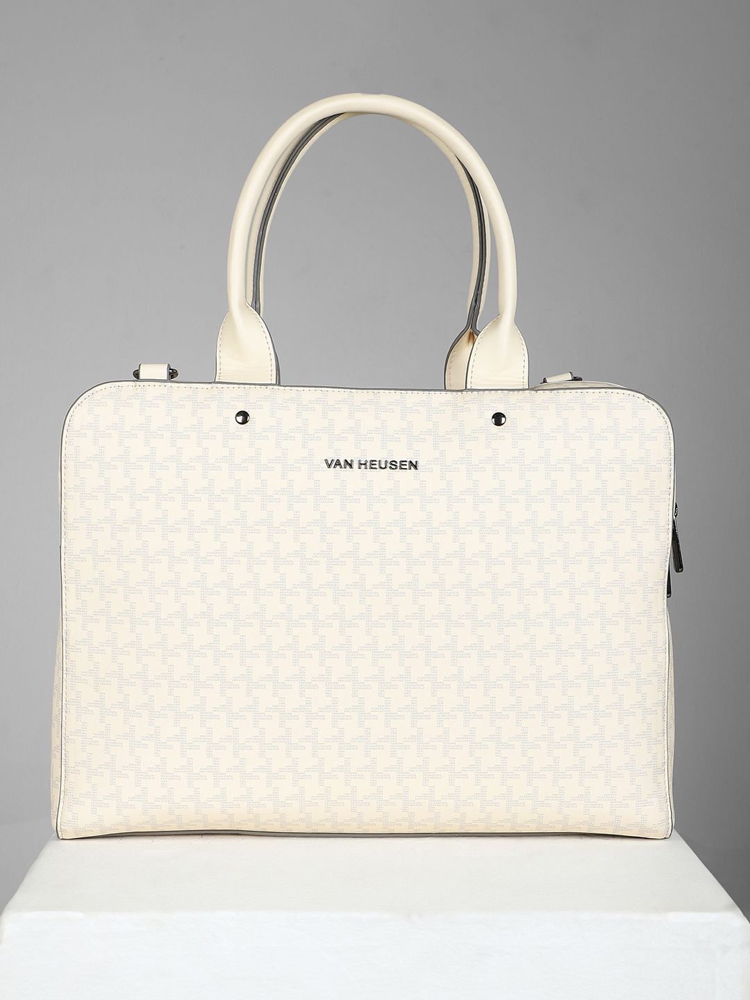 

Van Heusen Woman Women Printed PU Laptop Bag, Cream