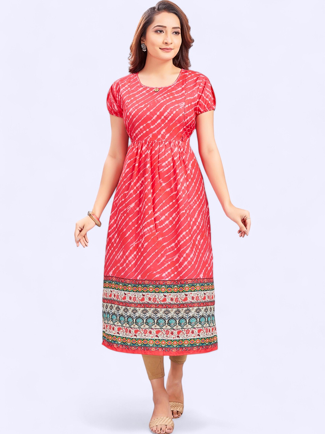 

RITIJYA Women Floral Printed Floral Maternity Kurta, Pink
