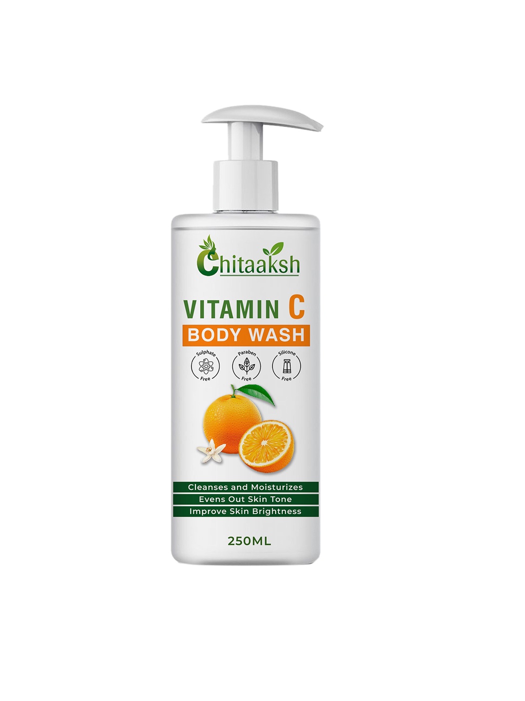 

Chitaaksh Vitamin C Body Wash Refreshing Shower Gel For Deep Cleansing - 250 ml, White