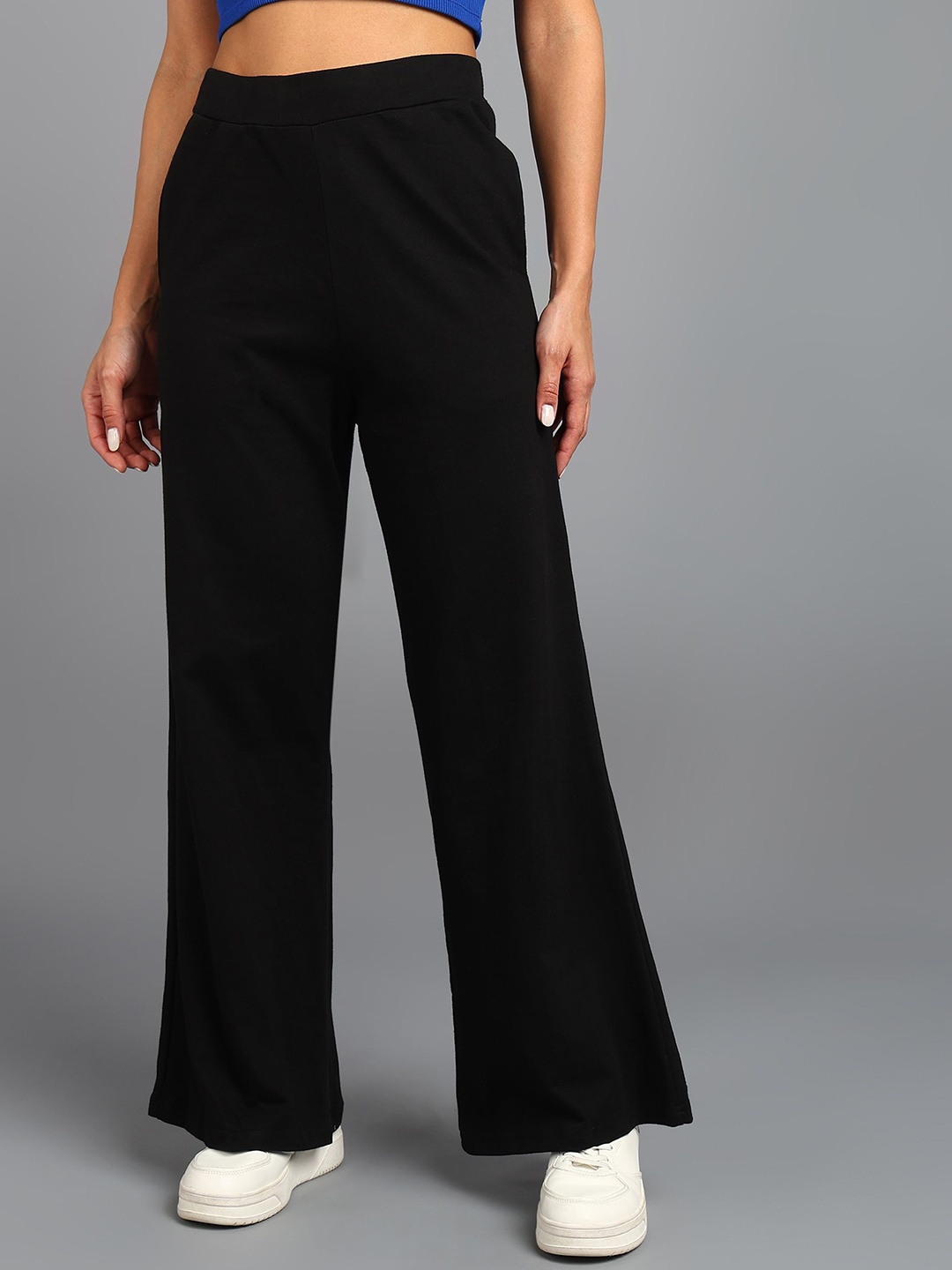 

Rock Paper Scissors Pure Cotton High Rise Trouser, Black
